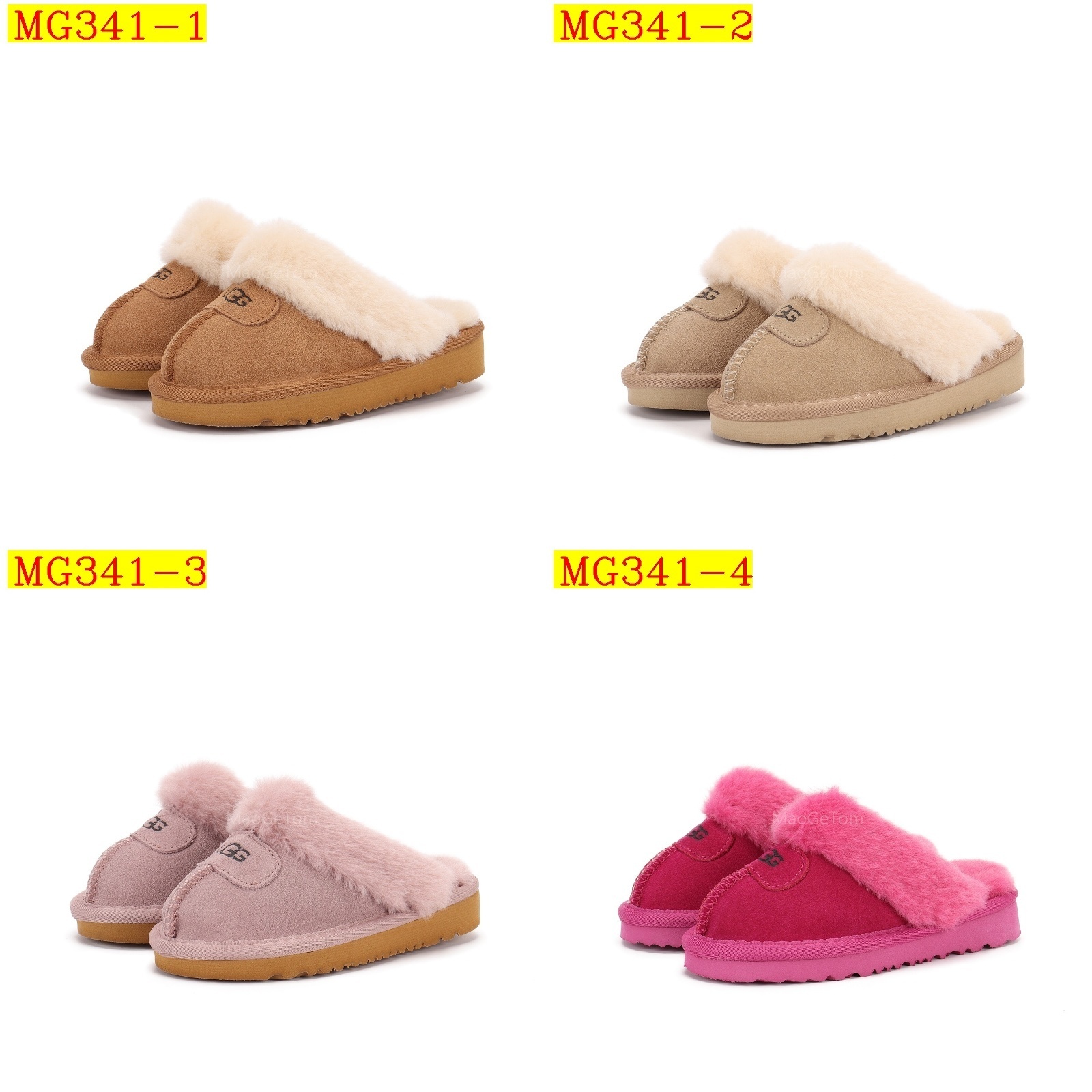 30$ UGG shoes for kids Cow Leather Atificial Fur size 21-35 212130 MG341 gallery