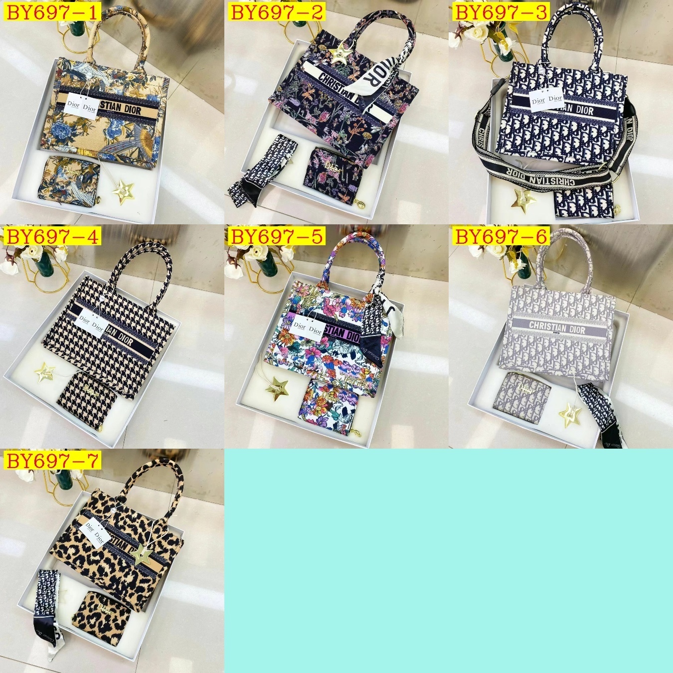 31$ new_dh DIOR 93100-1 Tote bag SIZE 27X10X21 CM 31624222091 BY697 gallery