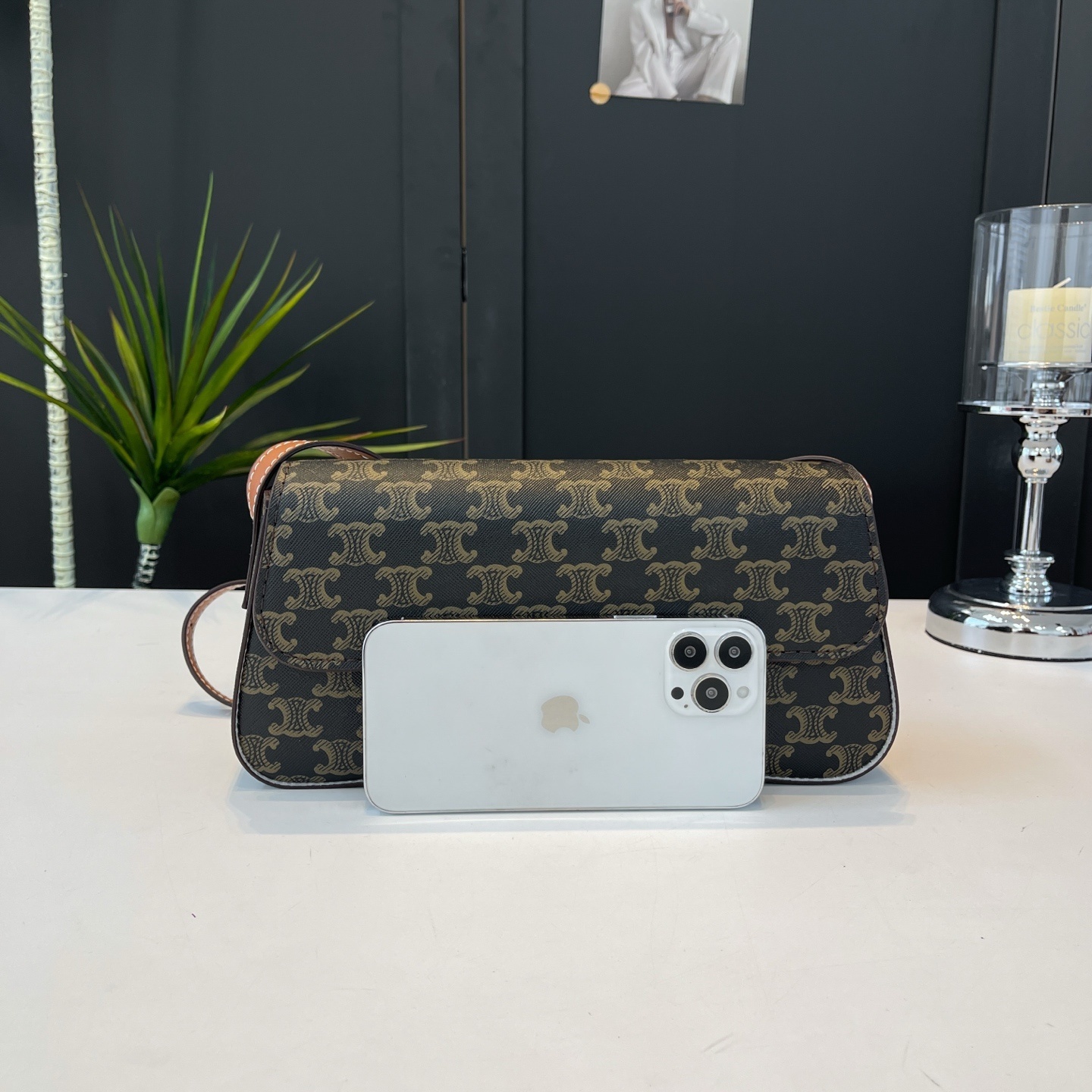 32$ CELINE handbag size 28x14x5cm 3940 BYA307 gallery