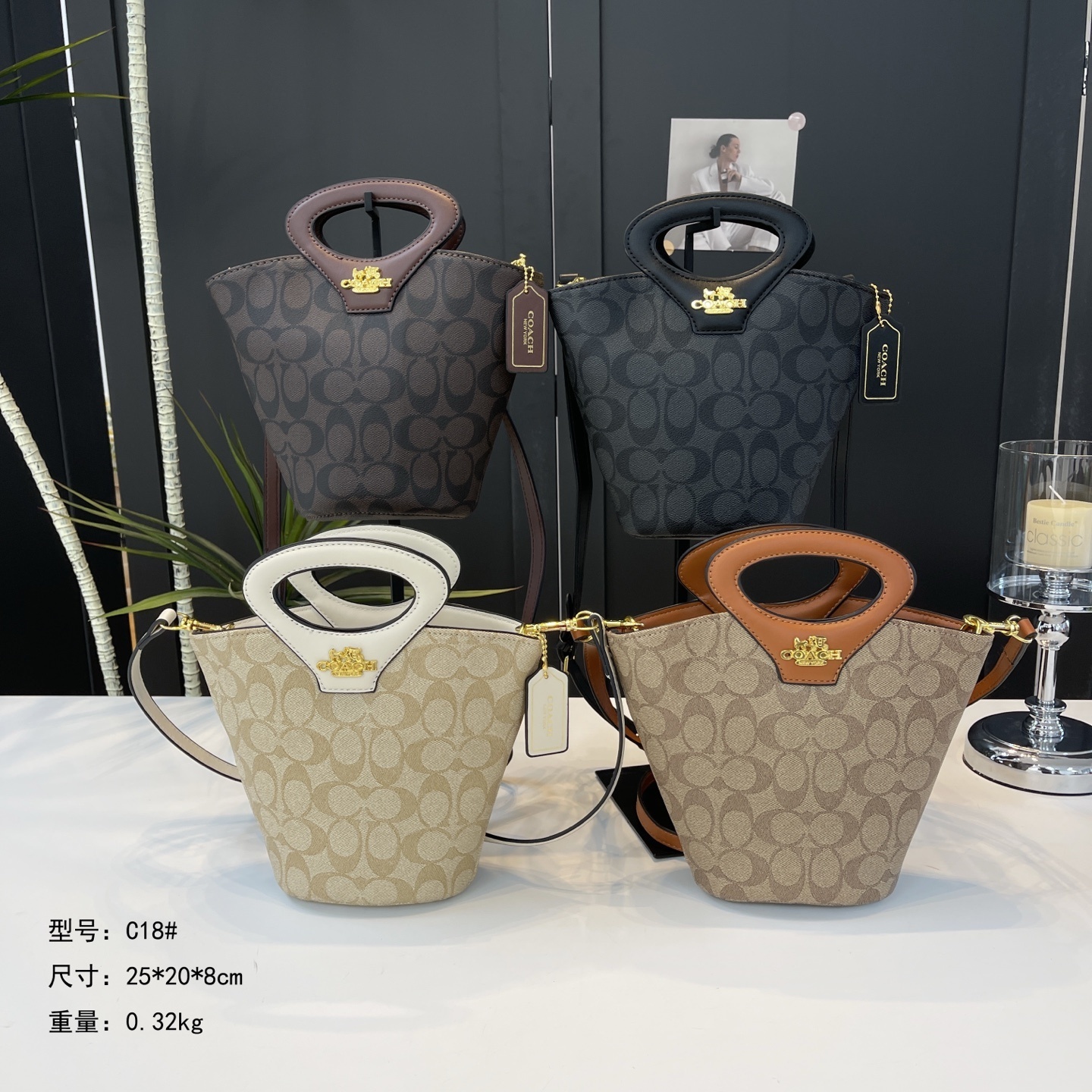 32$ Coach Shoulder bag size 25x20x8cm 5960 BYA445 gallery