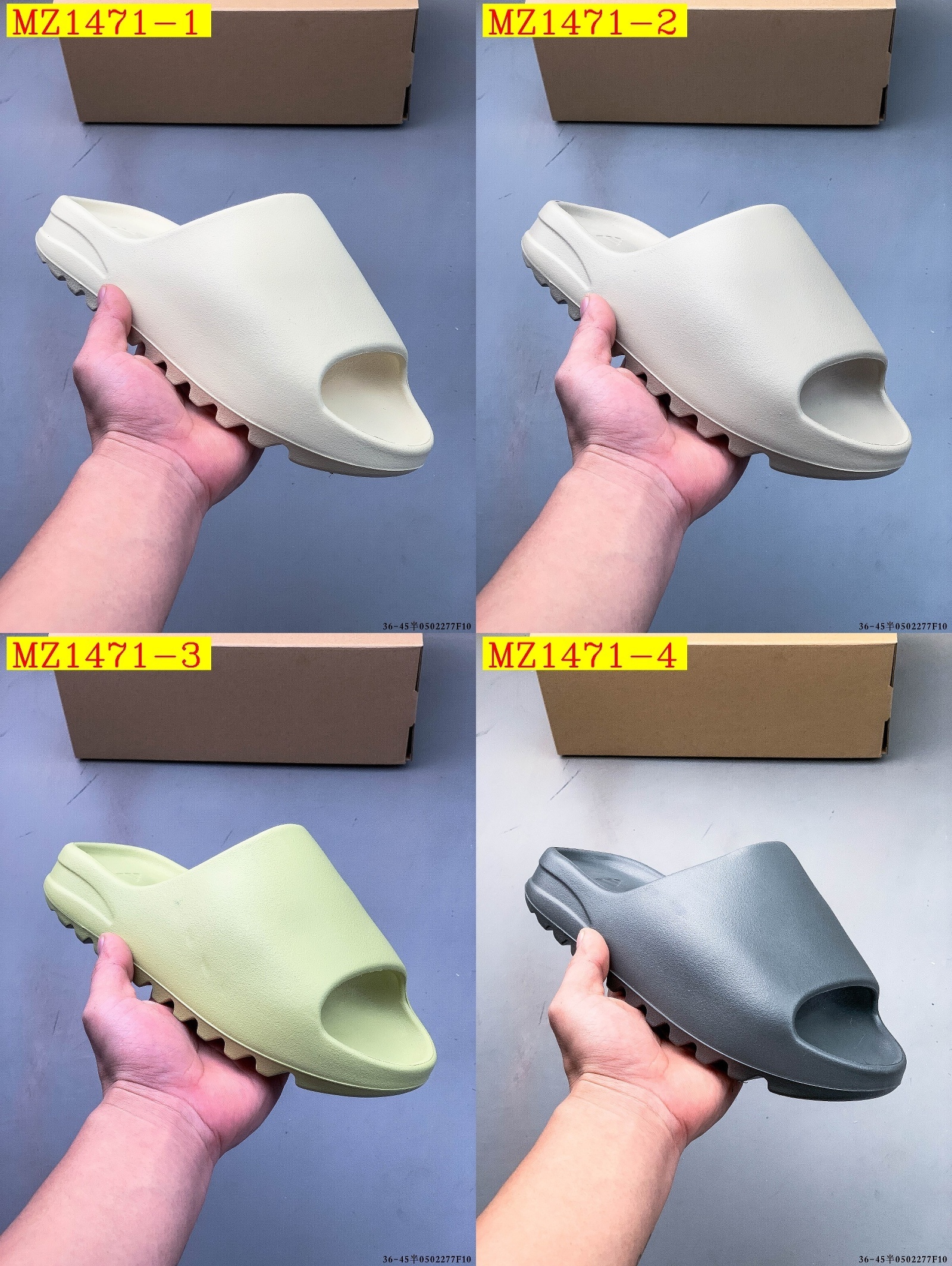 32$ Kanye West x Yeezy Slide size 36-45 half 414070 MZ1471 gallery