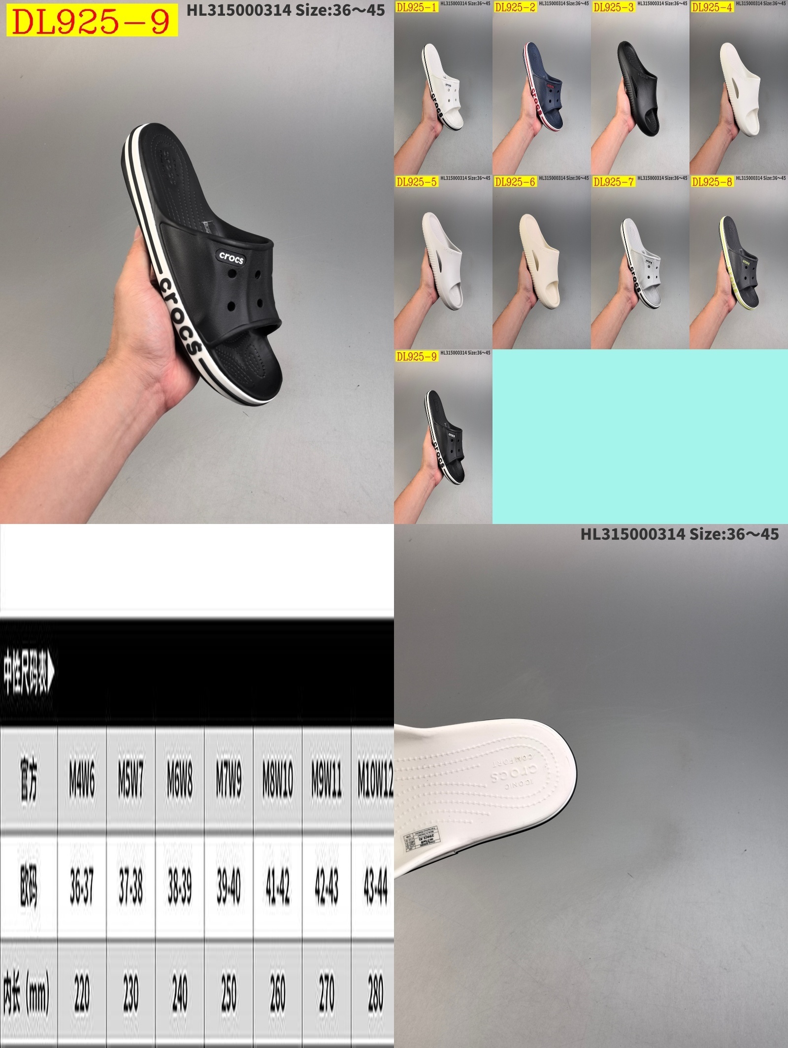 32$ dh Crocs Classic Clog size 36-45 51201023225 DL925 gallery