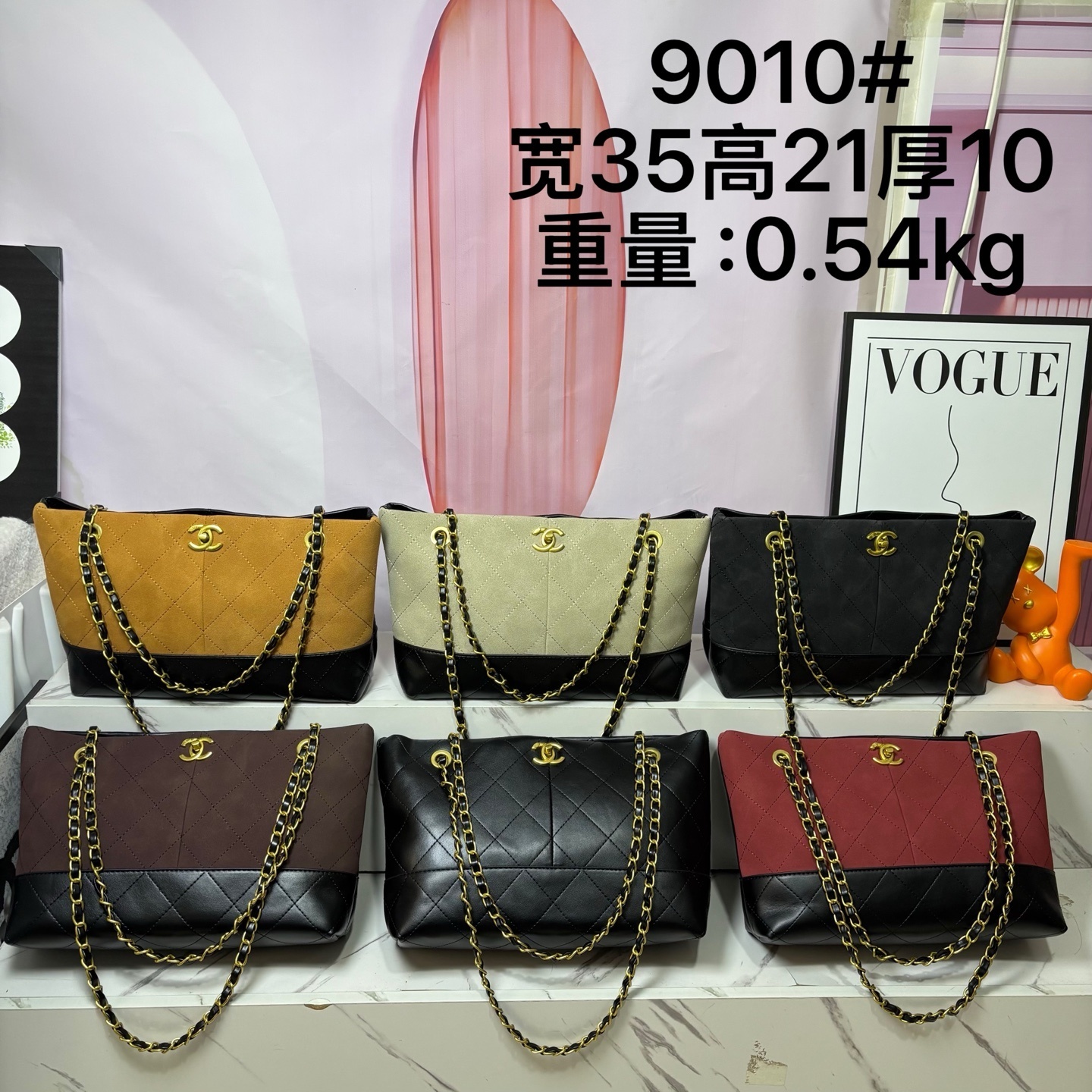 33$ Chanel handbag size 35x21x10cm 411034 BYA617 gallery