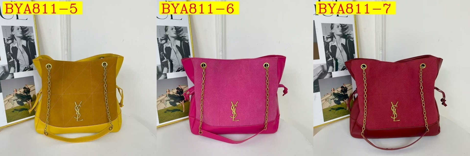 33$ YSL handbag size 33x28x11cm 415072 BYA811 gallery
