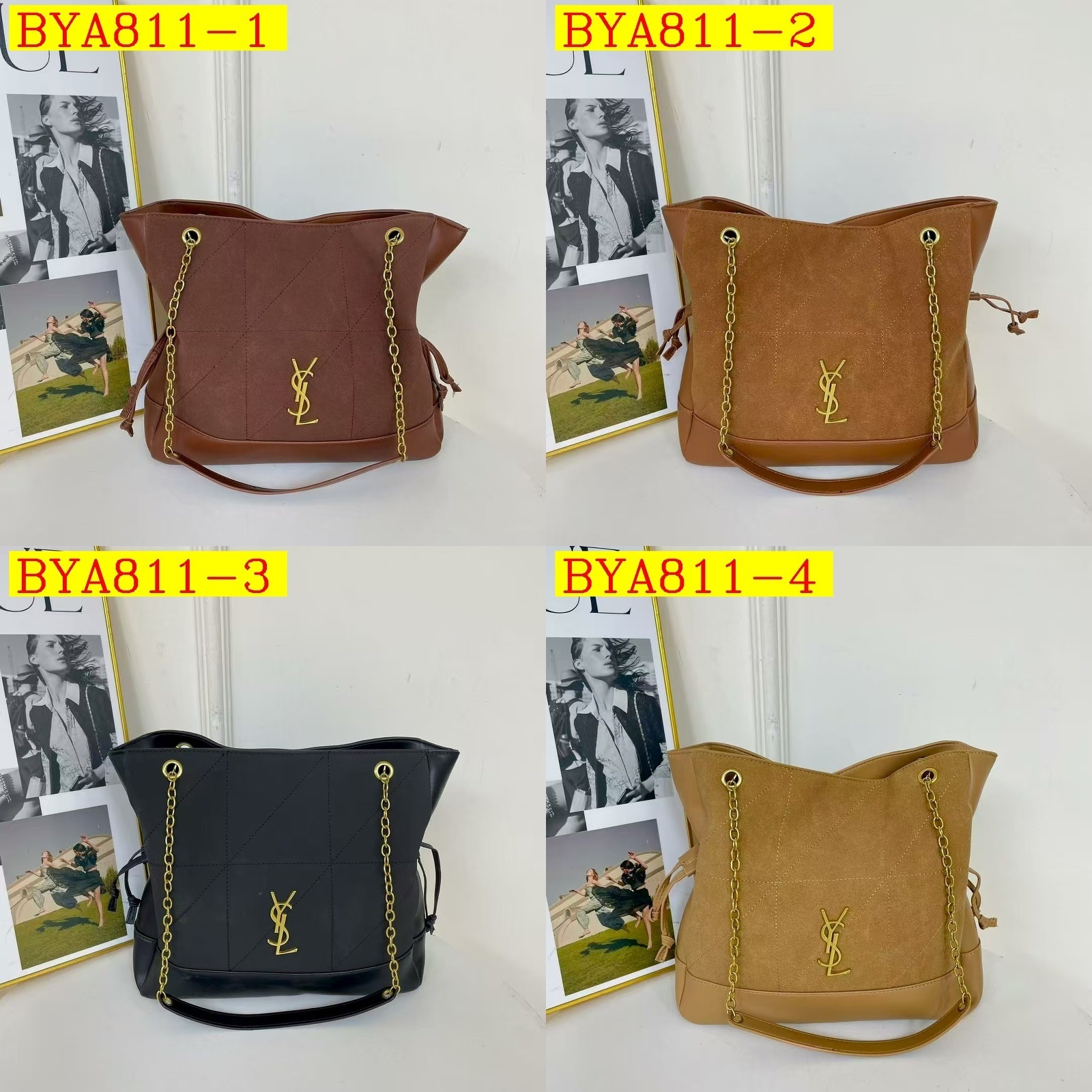 33$ YSL handbag size 33x28x11cm 415072 BYA811 gallery