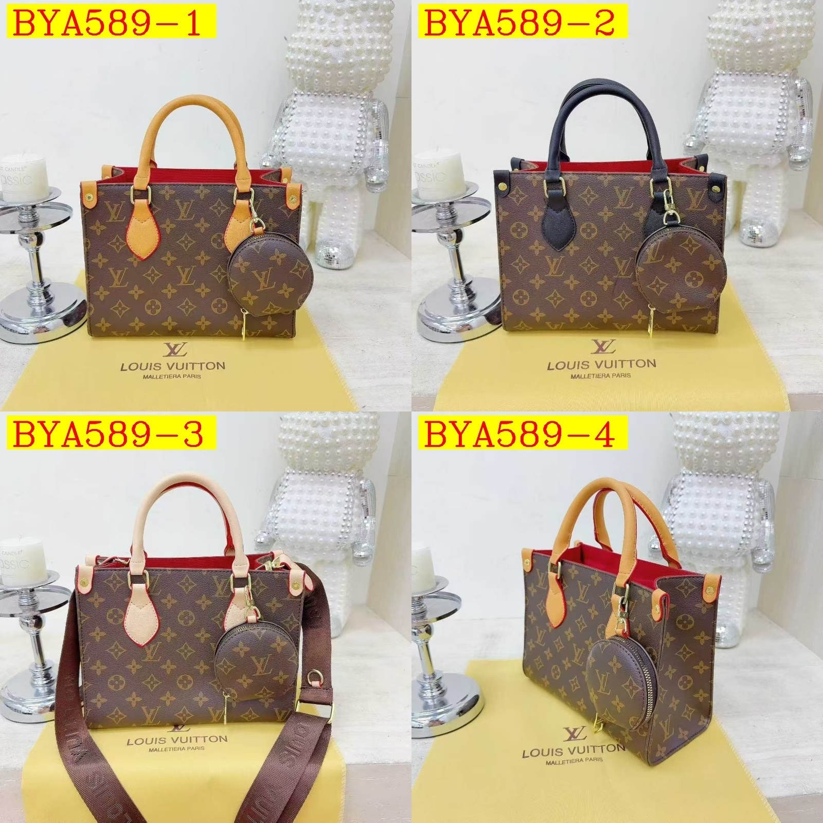 34$ LV Tote bag size 25x12x19cm 418026 BYA589 gallery