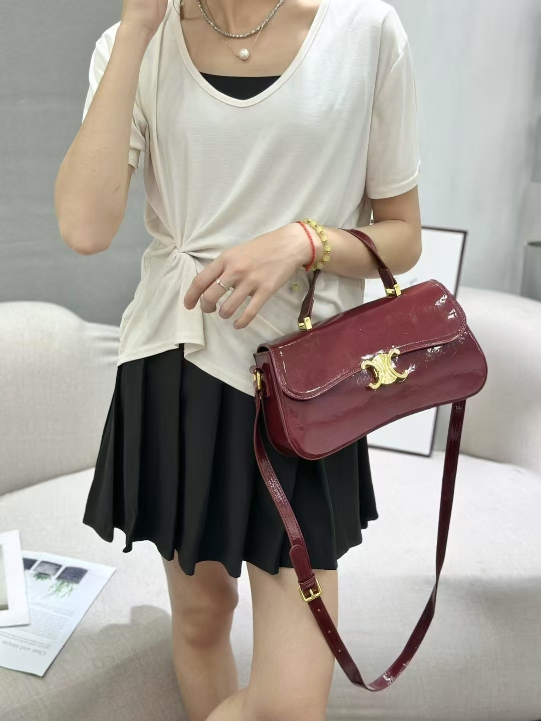 36$ CELINE 7034 Shoulder bag size 29X7X16 cm 211660 BR2128 gallery