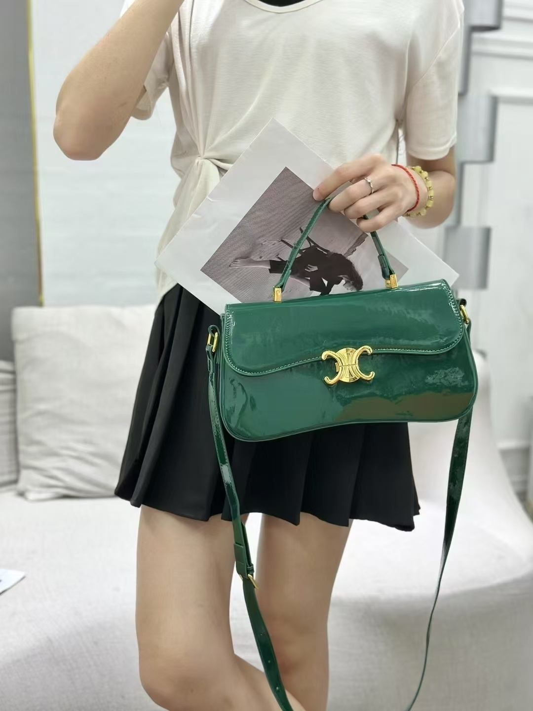 36$ CELINE 7034 Shoulder bag size 29X7X16 cm 211660 BR2128 gallery