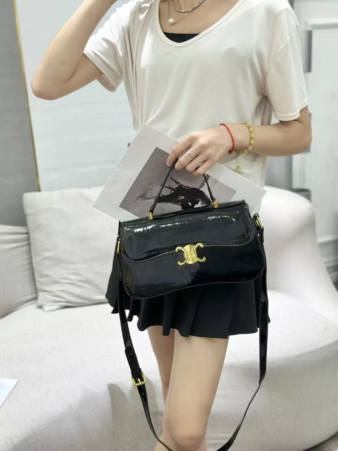 36$ CELINE 7034 Shoulder bag size 29X7X16 cm 211660 BR2128 gallery