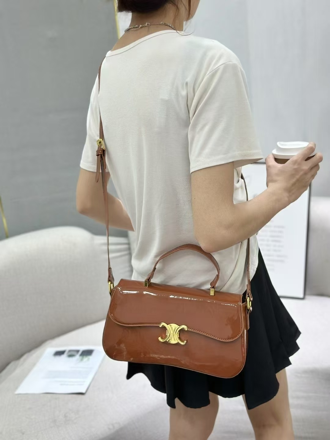 36$ CELINE 7034 Shoulder bag size 29X7X16 cm 211660 BR2128 gallery