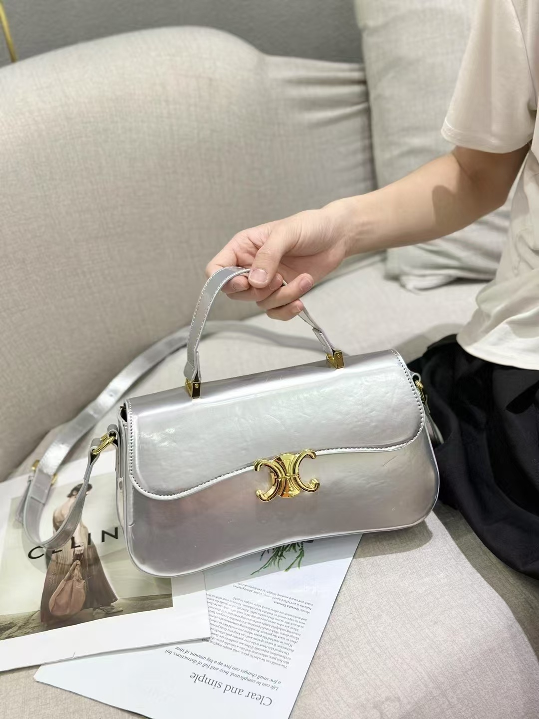 36$ CELINE 7034 Shoulder bag size 29X7X16 cm 211660 BR2128 gallery