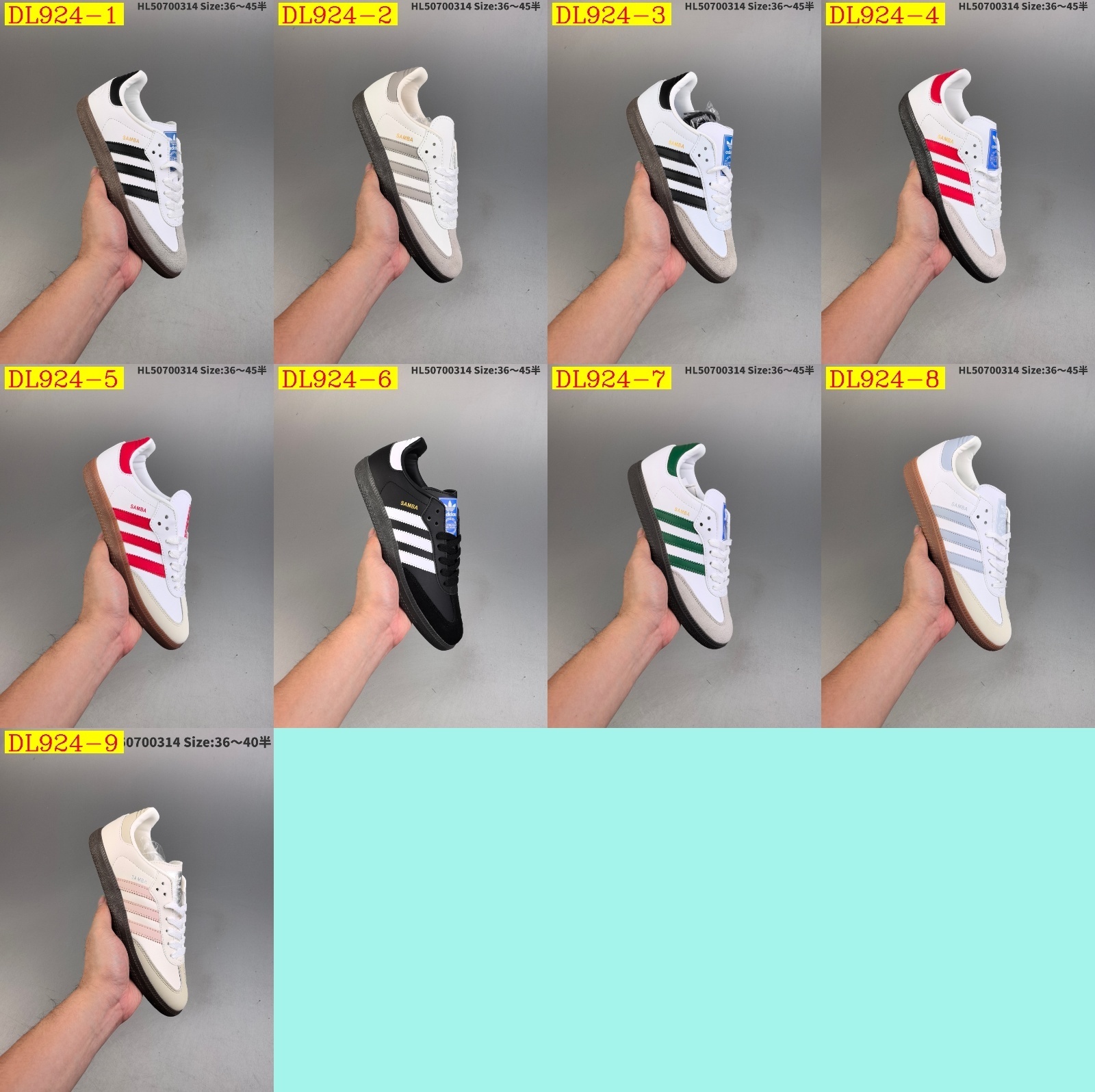 36$ dh Adidas Originals Samba OG Half size 36-45 91648023563 DL924 gallery