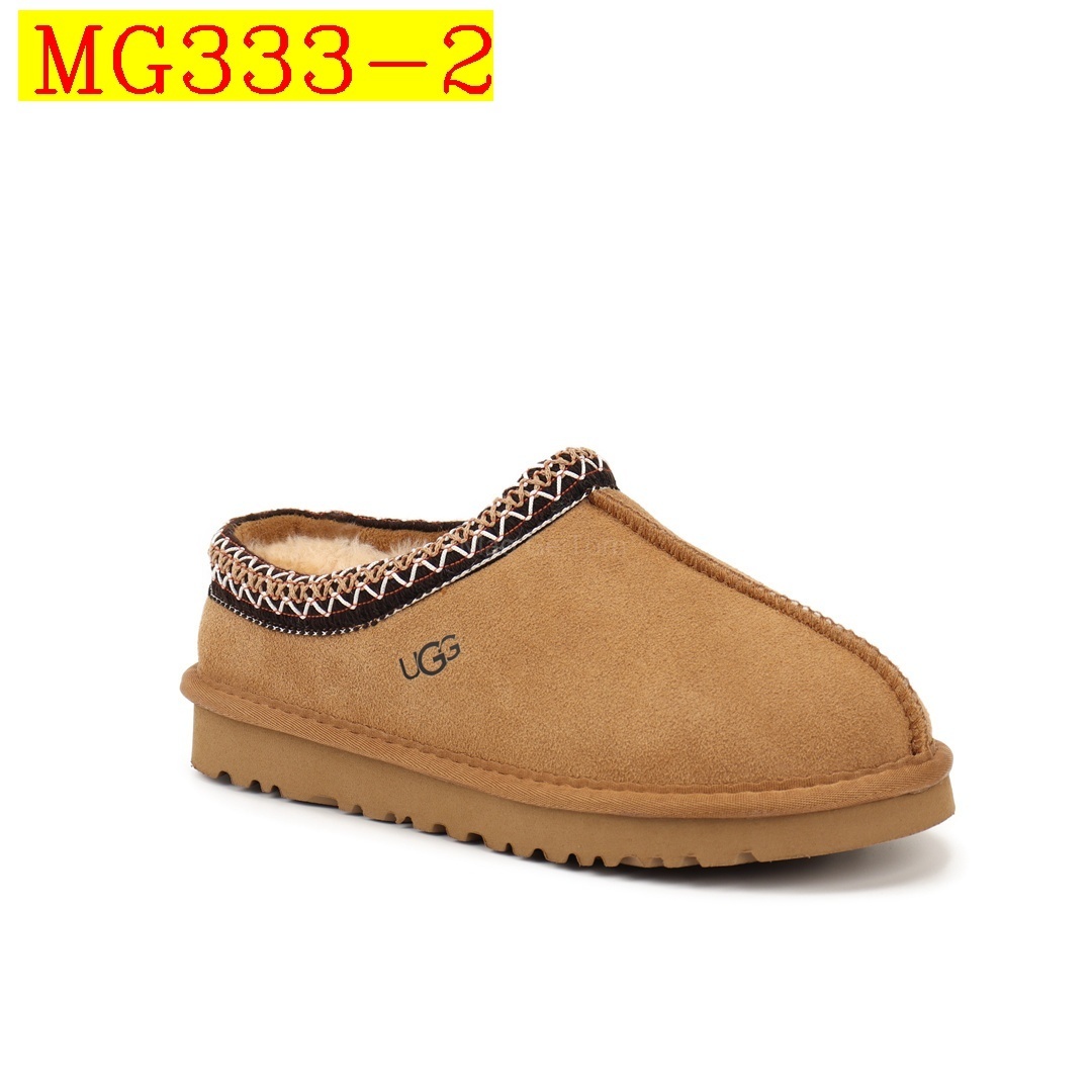 37$ UGG Tasman Slipper Cow Leather Atifical Fur Size 34-43 210520 MG333 gallery