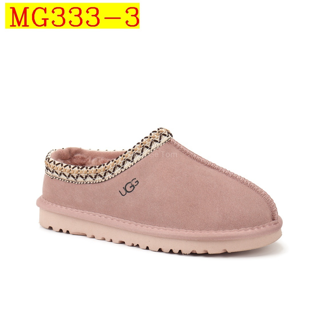 37$ UGG Tasman Slipper Cow Leather Atifical Fur Size 34-43 210520 MG333 gallery