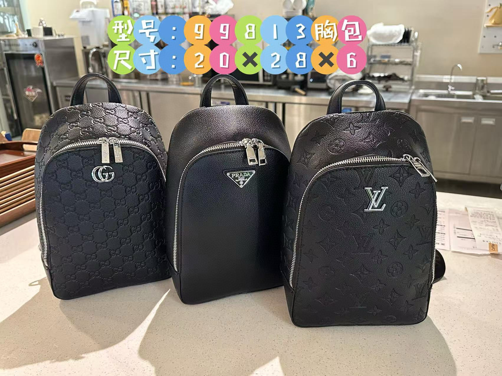 37$ dh LV 99813 Backpack bag pu size 20X28X6 cm 91652823578 DX694 gallery