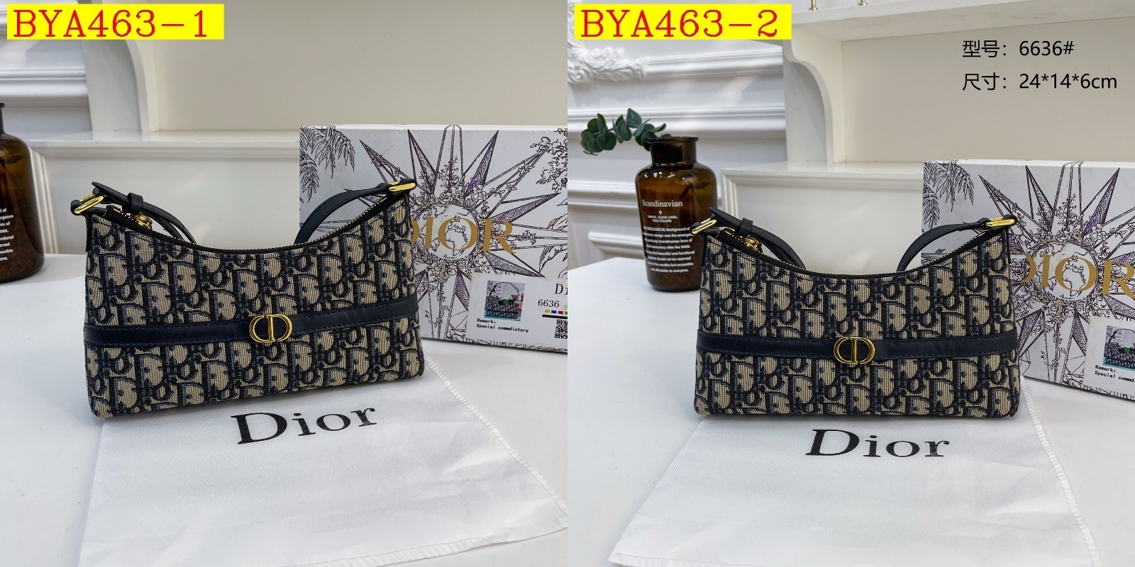 38$ Dior Shoulder bag size 24x14x6cm 517428 BYA463 gallery