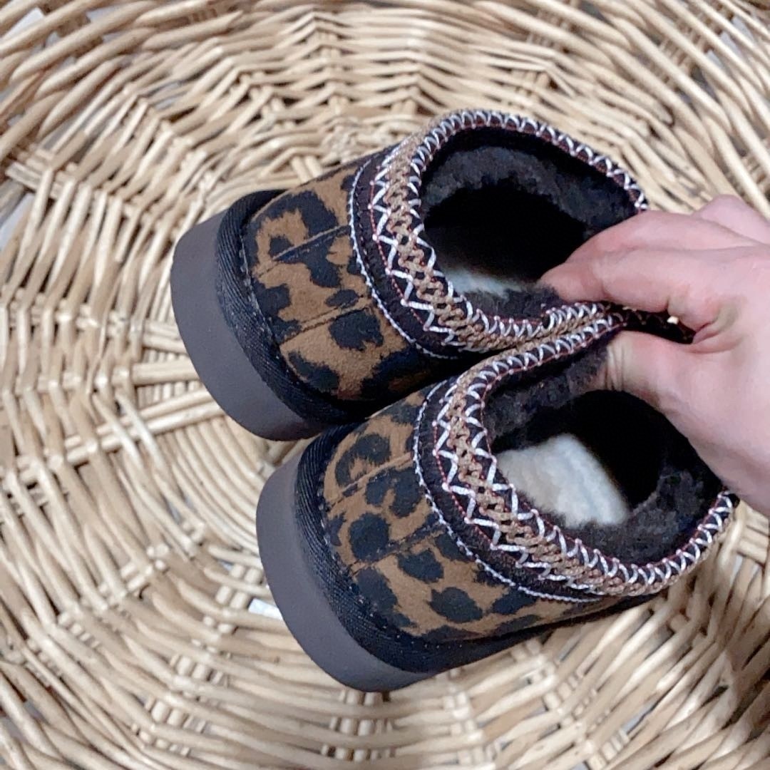 38$ UGG Leopard shoes Cow Leather Atificial Fur Size 21-45 311470 SG504 gallery