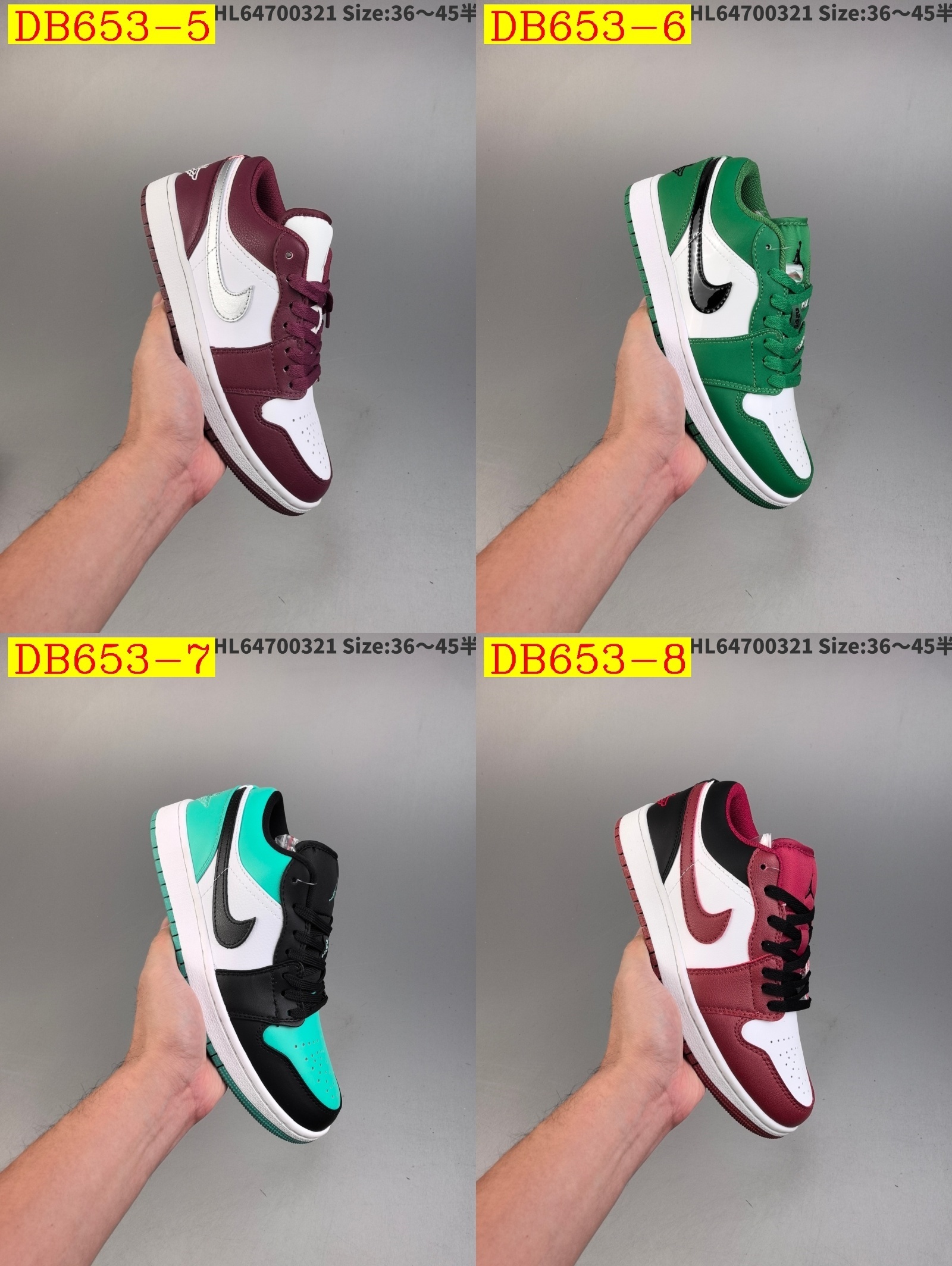 38$ dh Air Jordan 1 Low Half size 36-45 61542023686 DB653 gallery