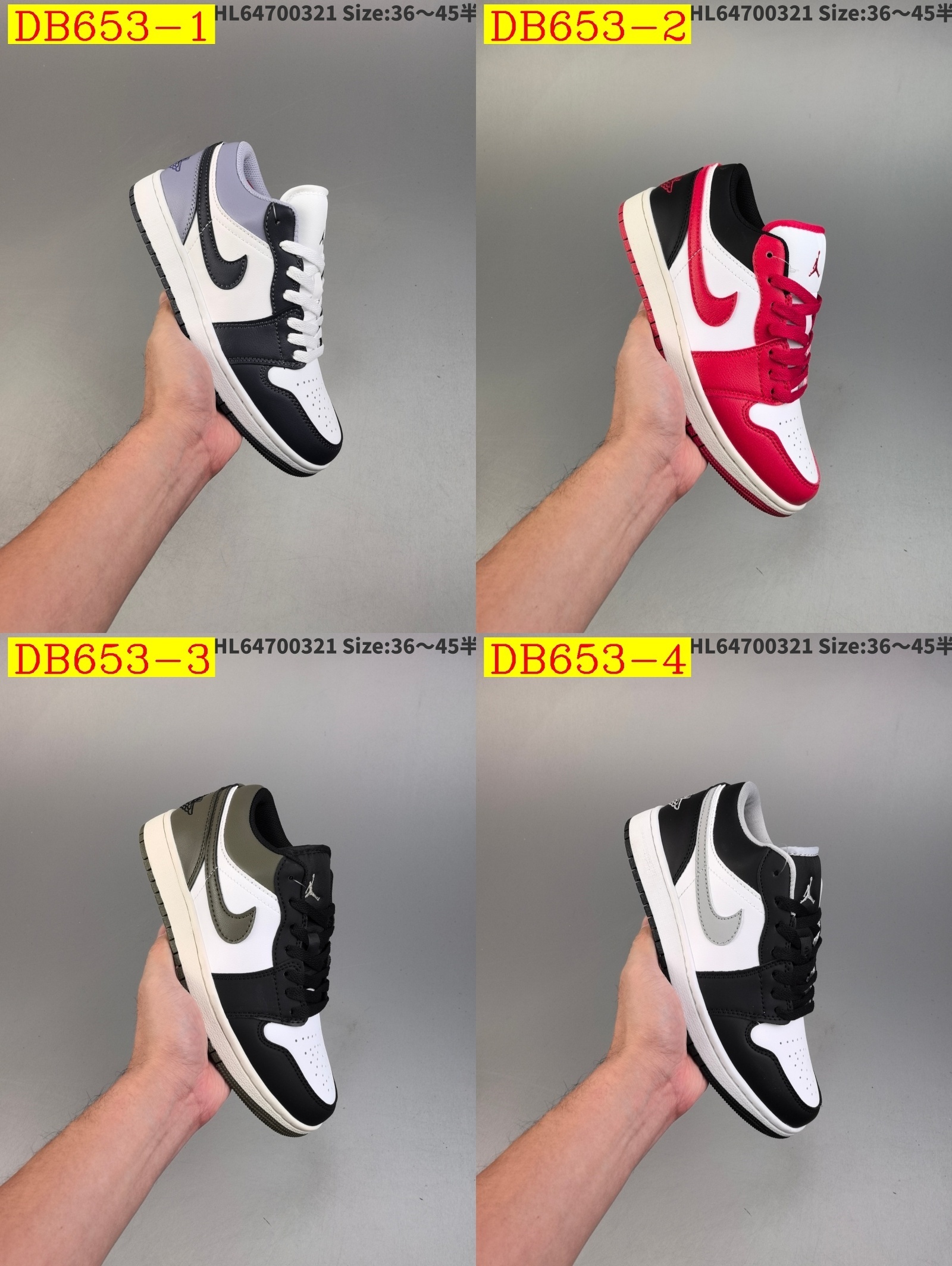 38$ dh Air Jordan 1 Low Half size 36-45 61542023686 DB653 gallery