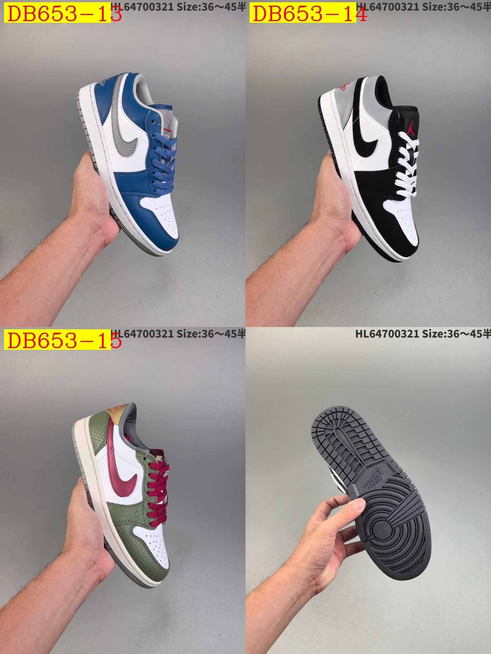 38$ dh Air Jordan 1 Low Half size 36-45 61542023686 DB653 gallery