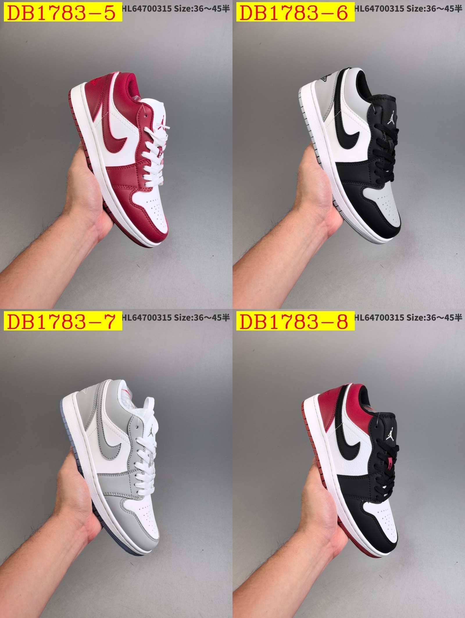 38$ dh Nike Air Jordan 1 Low Half size 36-45 51241023686 DB1783 gallery