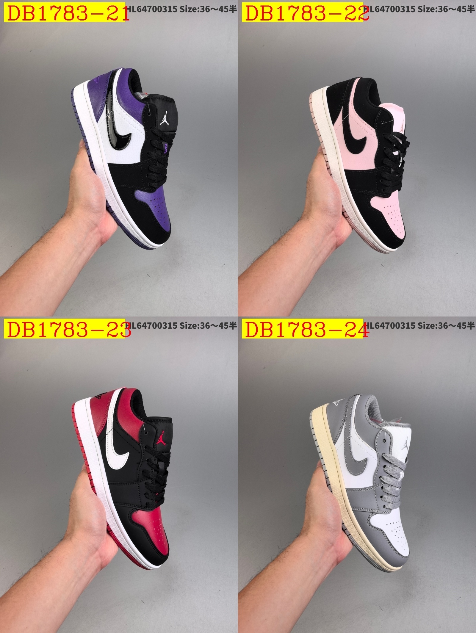 38$ dh Nike Air Jordan 1 Low Half size 36-45 51241023686 DB1783 gallery