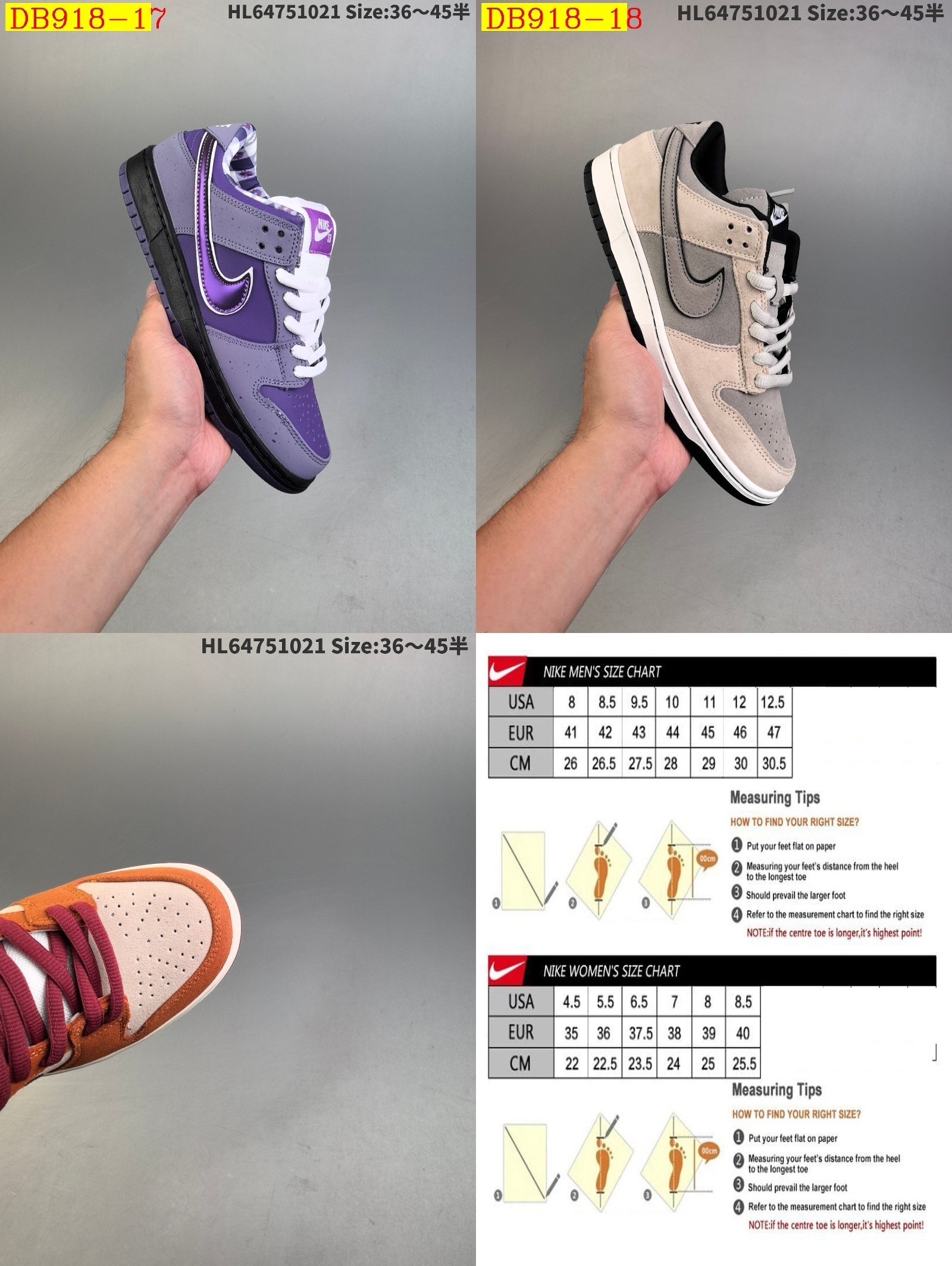 38$ new_dh Nike SB Dunk Low Russet Cedar size 35-45 91653023469 DB918 gallery