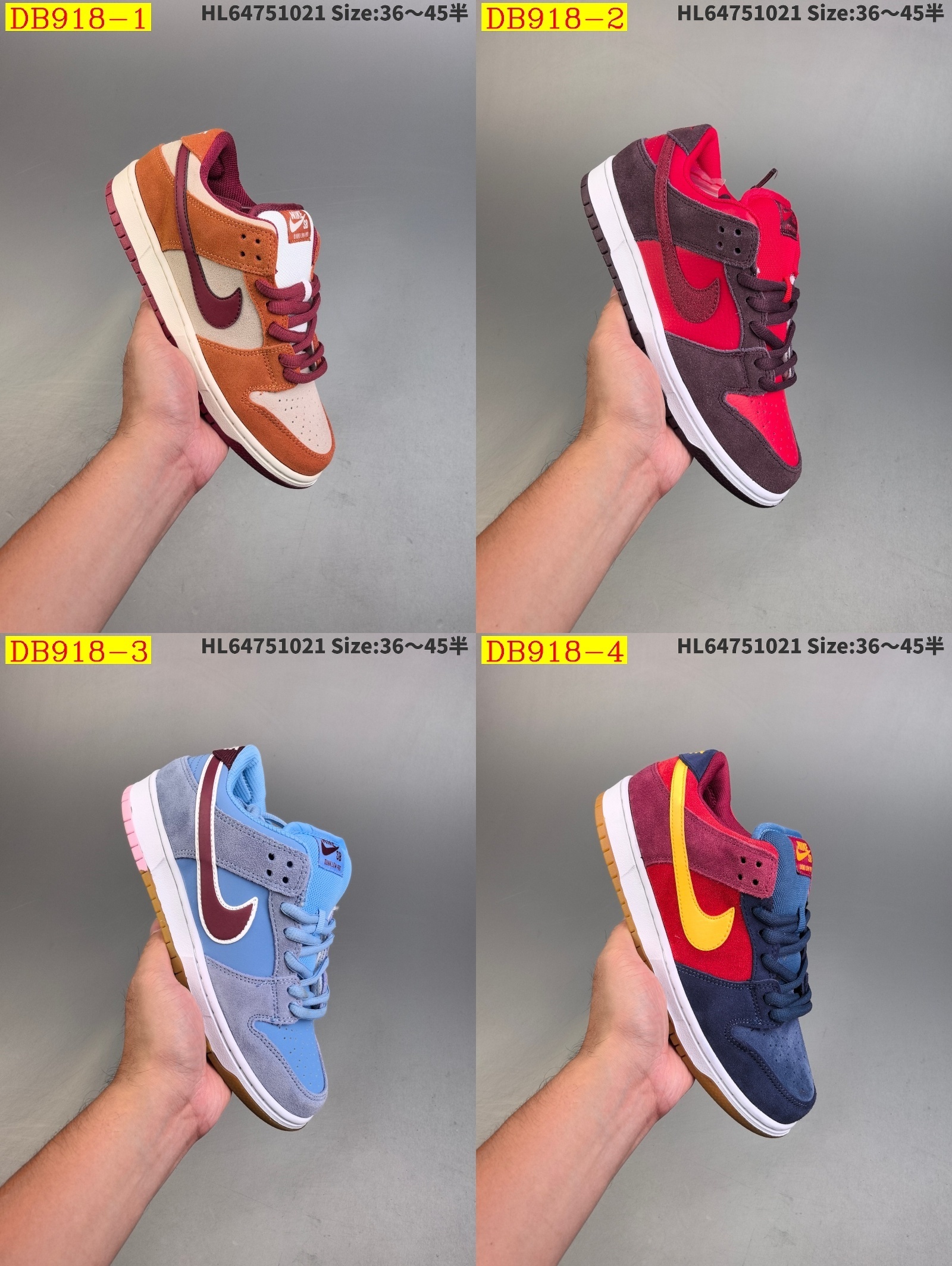 38$ new_dh Nike SB Dunk Low Russet Cedar size 35-45 91653023469 DB918 gallery