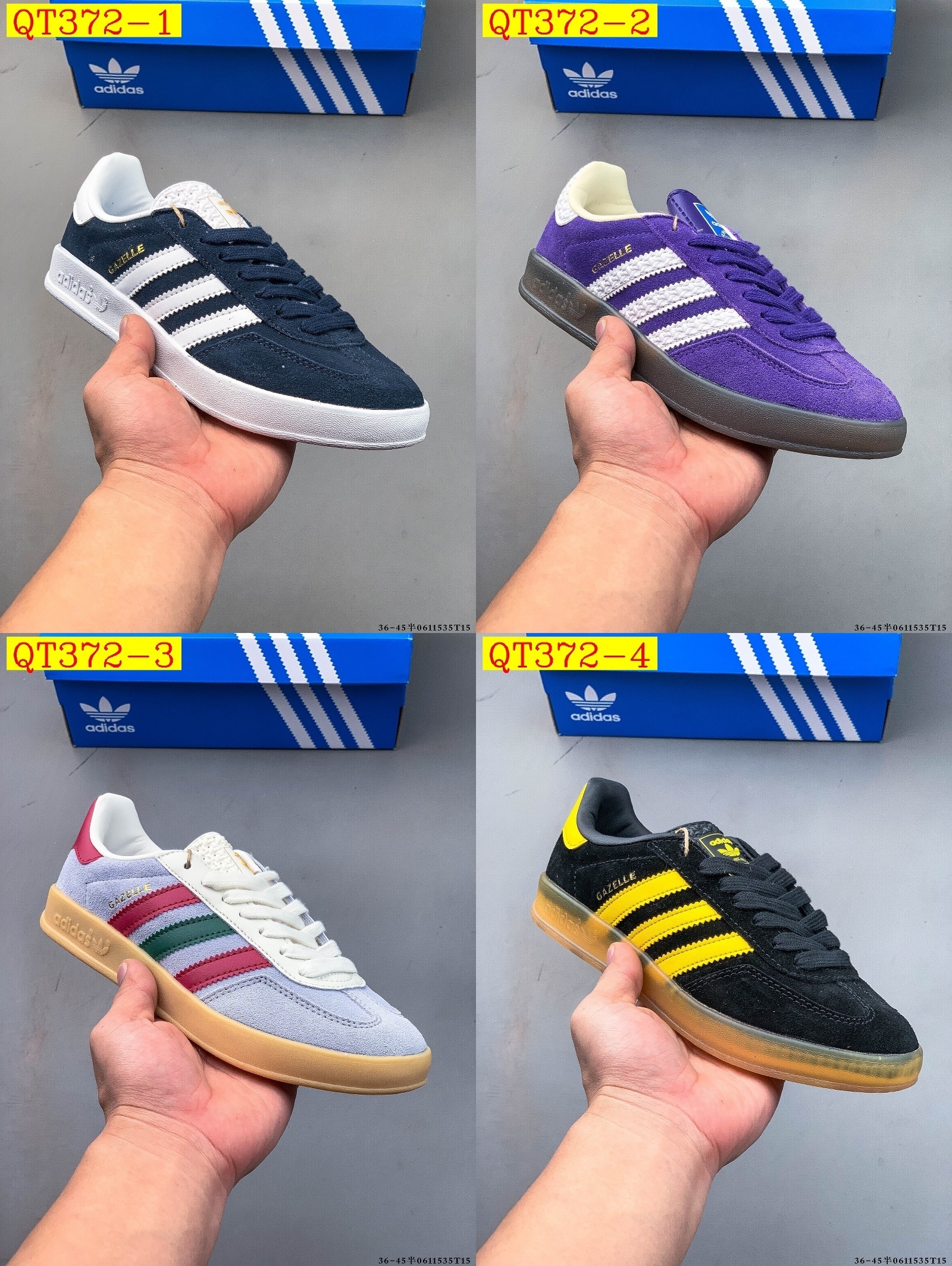 39$ Adidas Gazelle size 36-45 half 717580 QT372 gallery