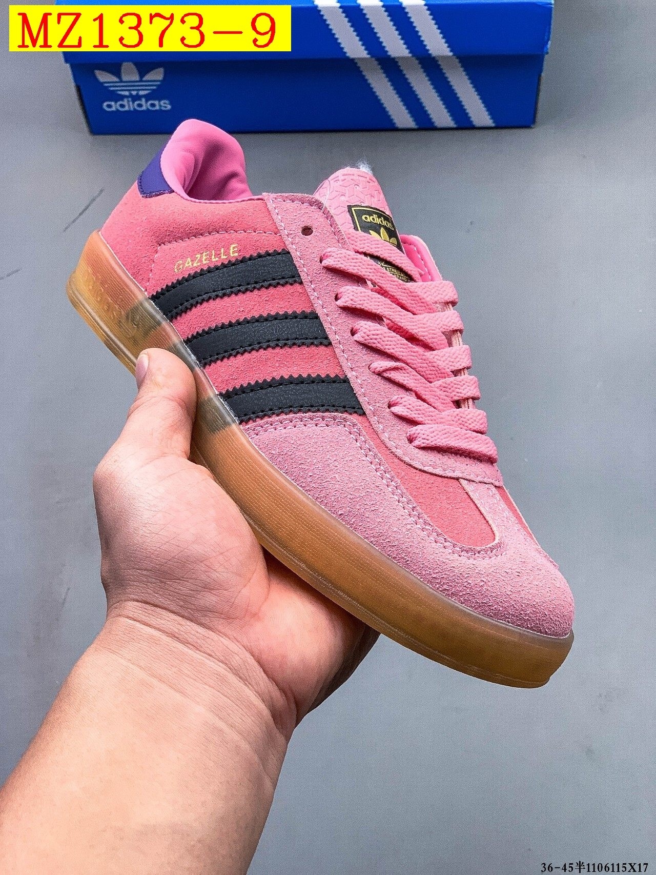 39$ Adidas Originals Gazelle size 36-45 half 614790 MZ1373 gallery