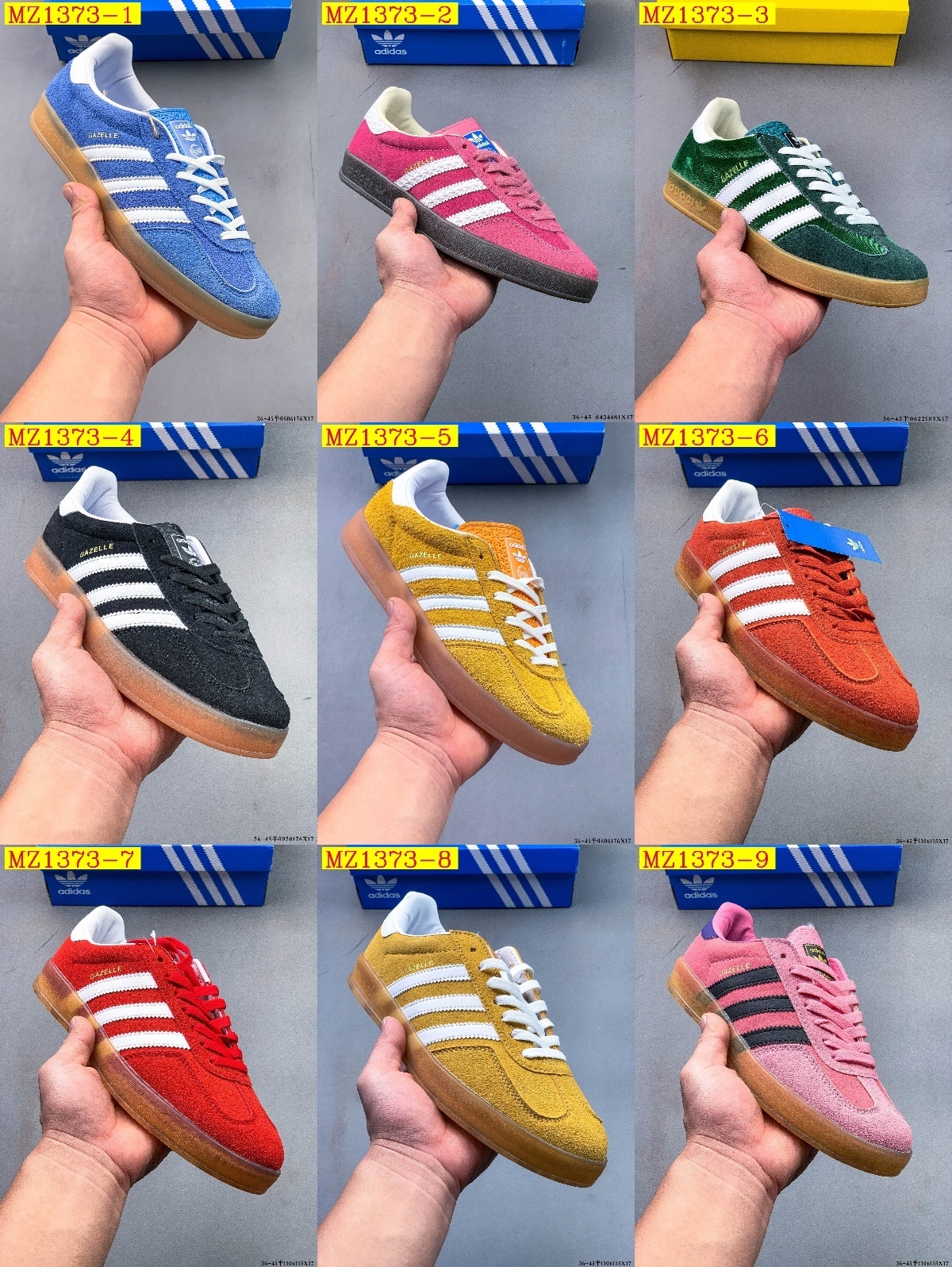 39$ Adidas Originals Gazelle size 36-45 half 614790 MZ1373 gallery