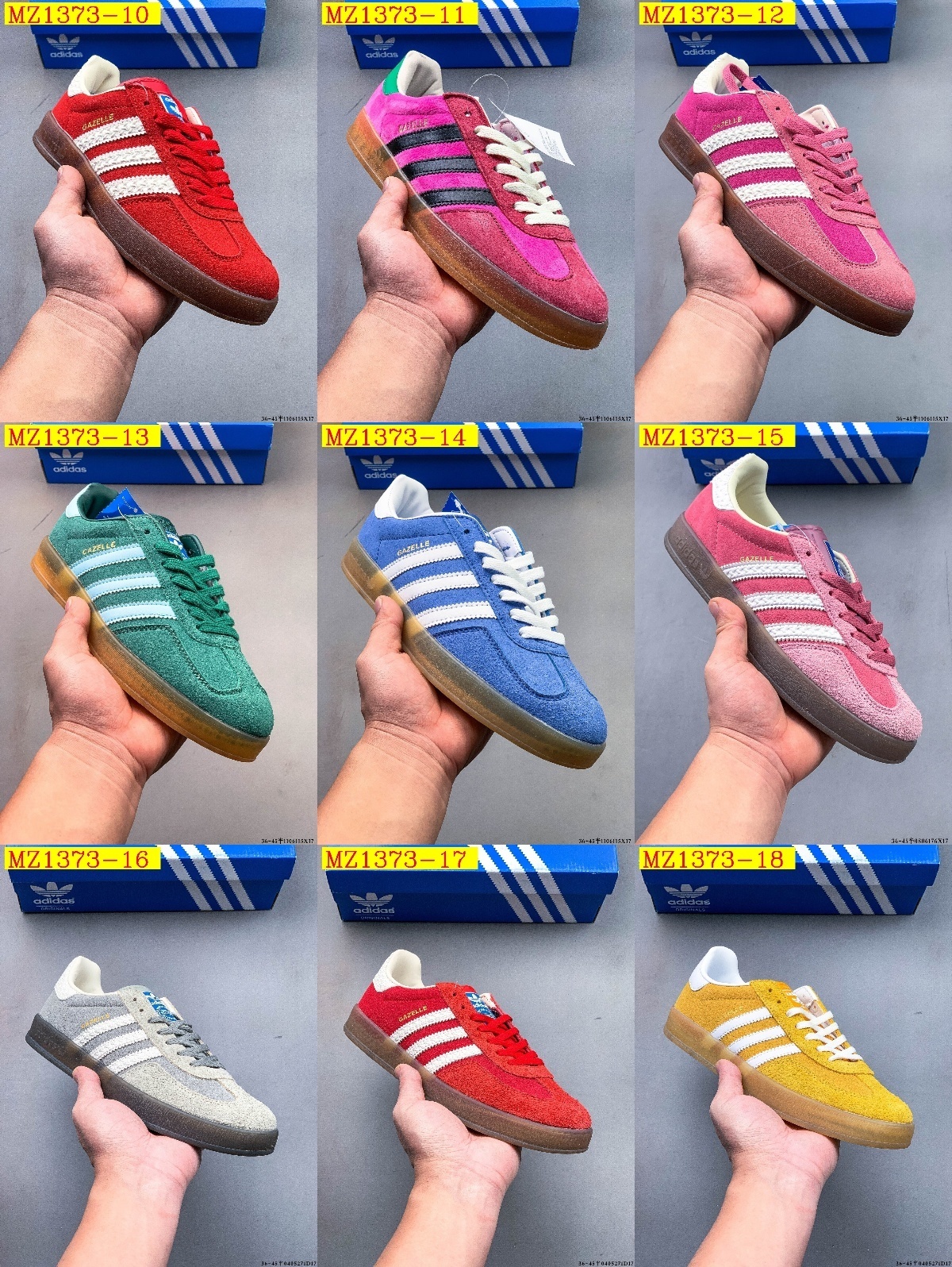 39$ Adidas Originals Gazelle size 36-45 half 614790 MZ1373 gallery