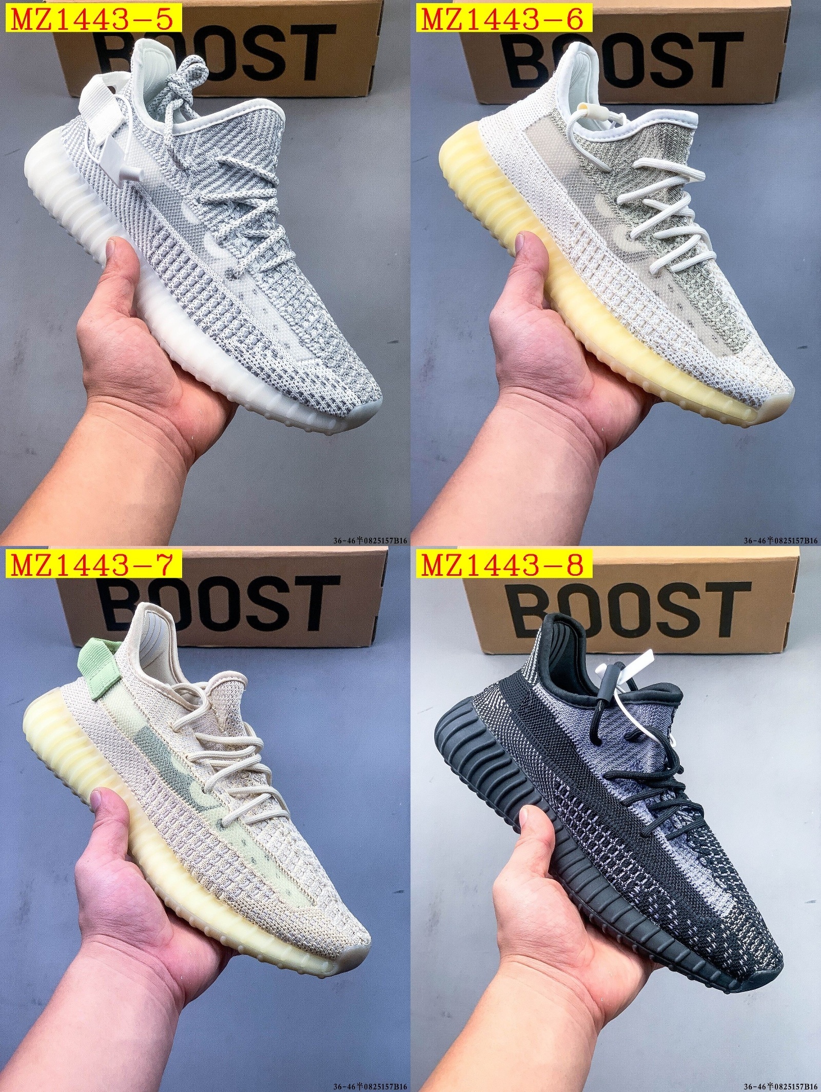 39$ Adidas YEEZY BOOST 350 V2 size 36-45 half 113620 MZ1443 gallery