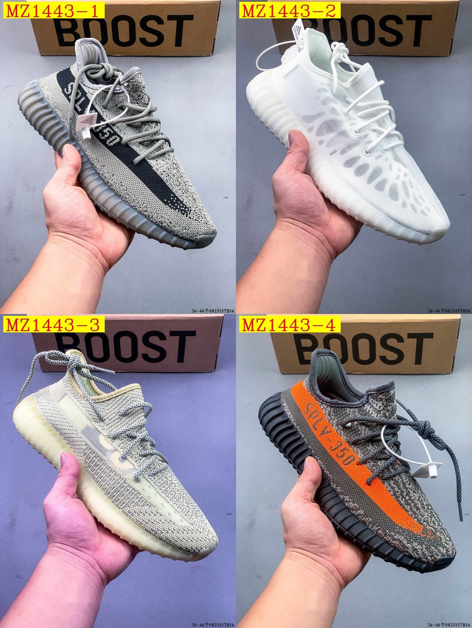 39$ Adidas YEEZY BOOST 350 V2 size 36-45 half 113620 MZ1443 gallery