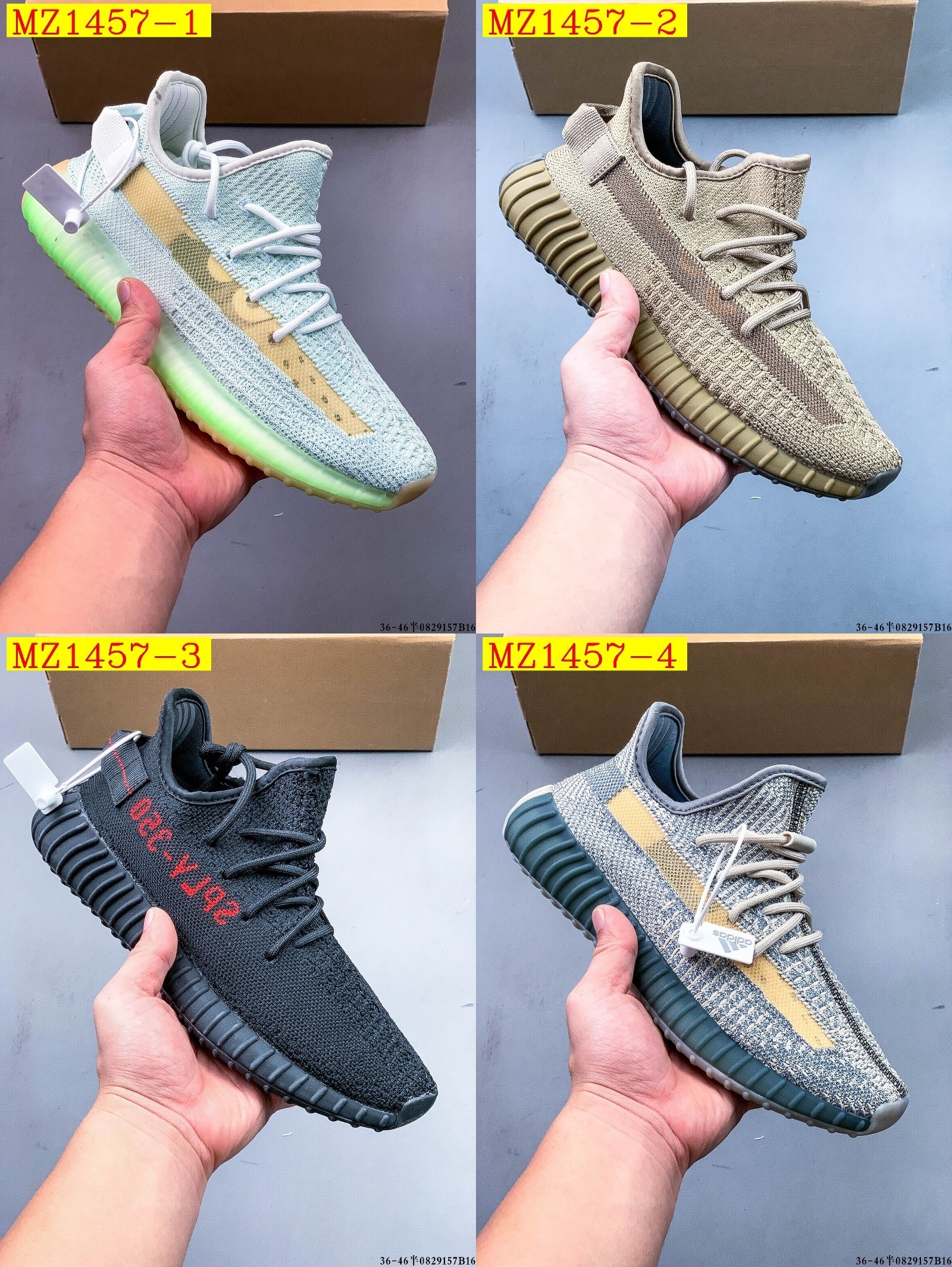 39$ Adidas YEEZY BOOST 350 V2 size 36-45 half 711660 MZ1457 gallery