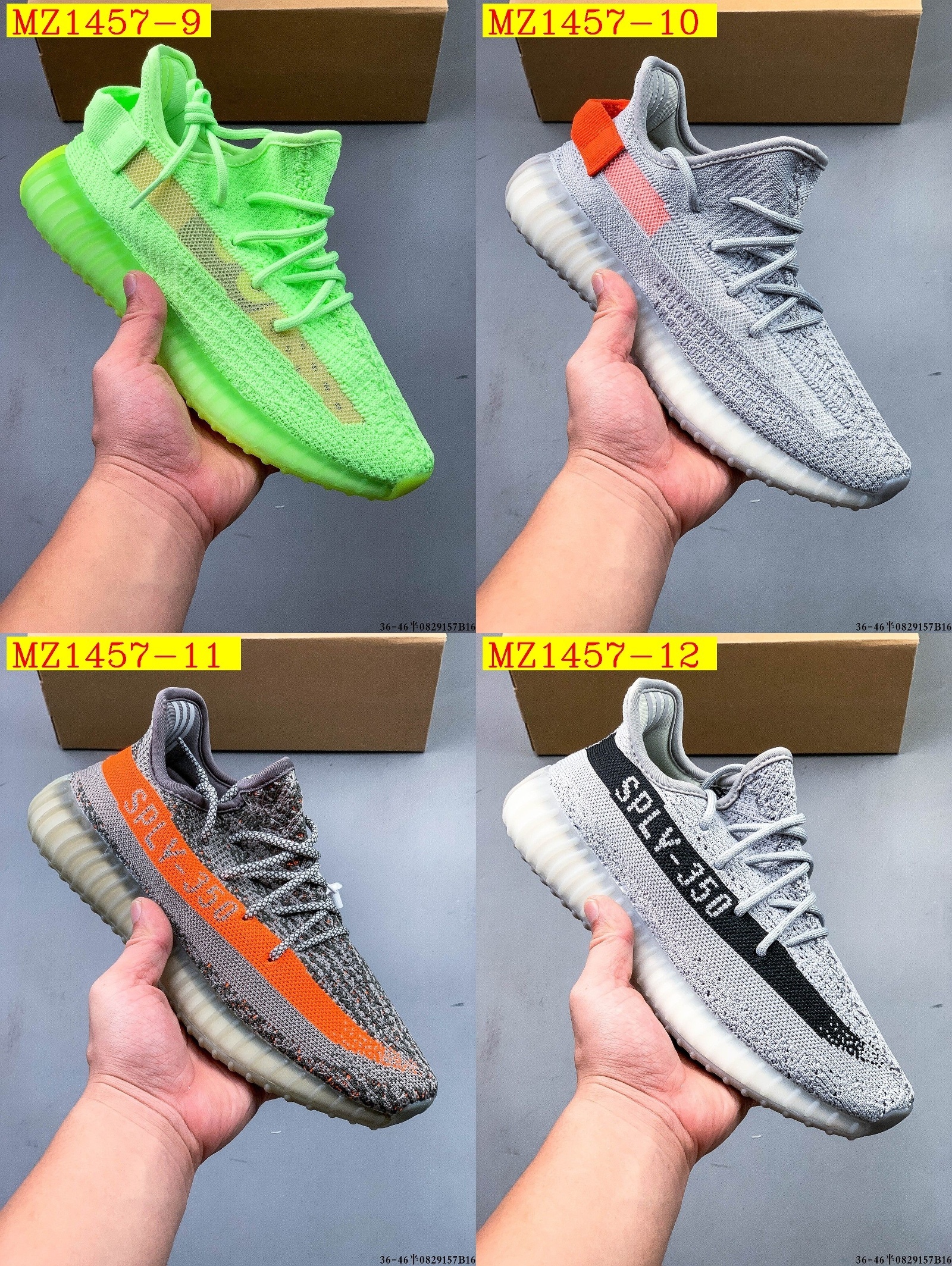 39$ Adidas YEEZY BOOST 350 V2 size 36-45 half 711660 MZ1457 gallery
