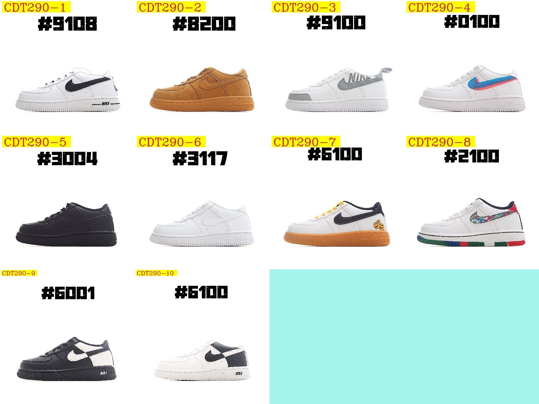 39$ Nike Force 1 Low for kids size 22-35 219930 CDT290 gallery