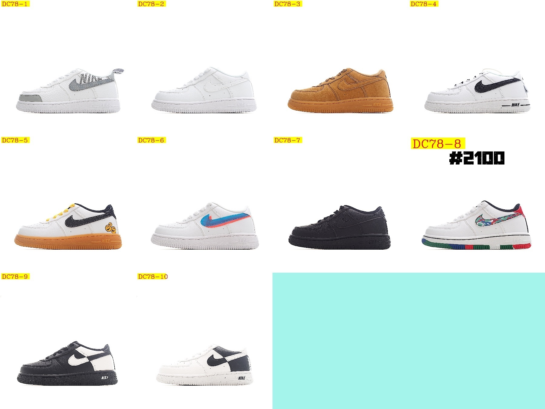 39$ dh Nike Air Force 1 for kids size 22-37 71495023796 DC78 gallery