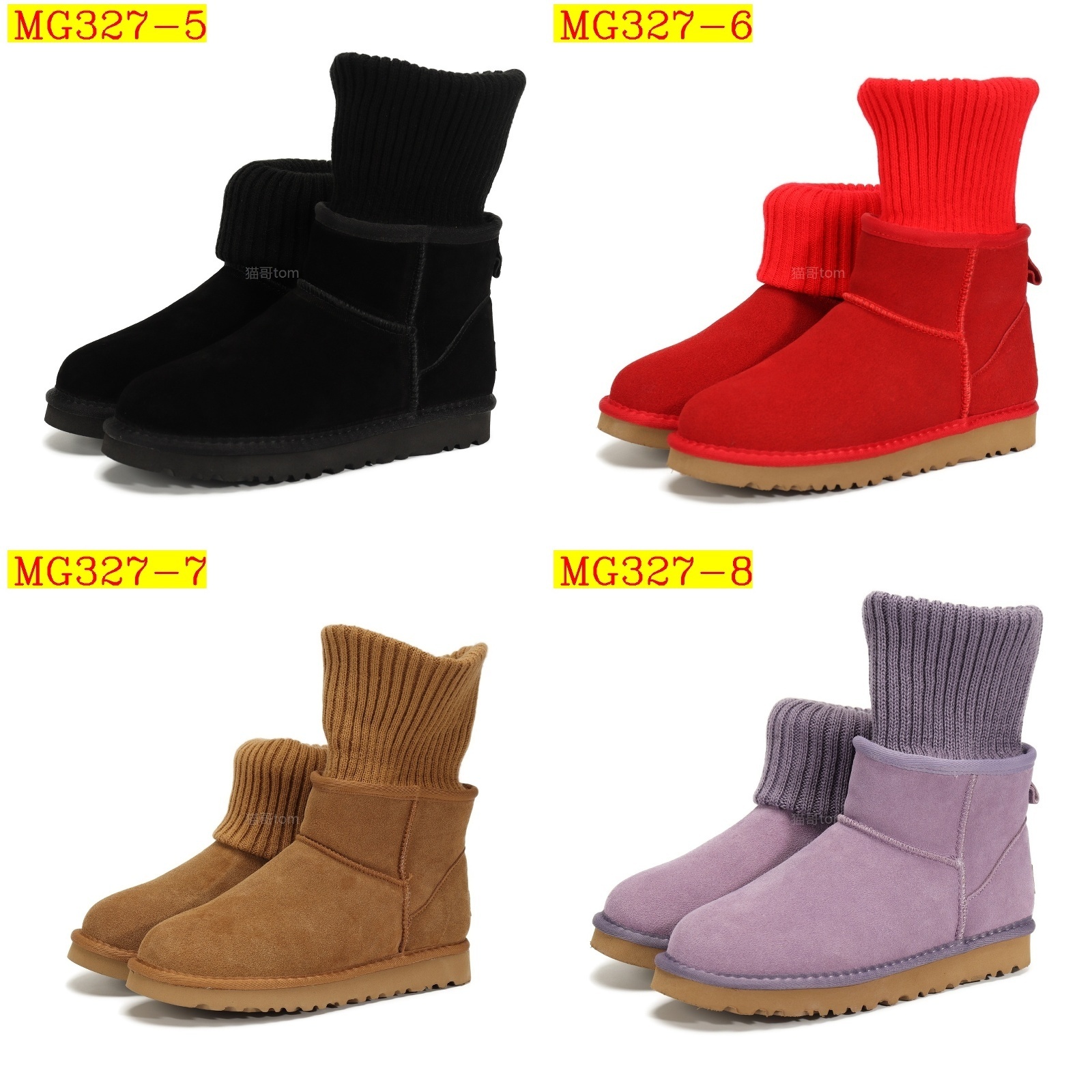 40$ UGG Classic Mini Boot Cow Leather Artificial Fur Size 35-43 811590 MG327 gallery