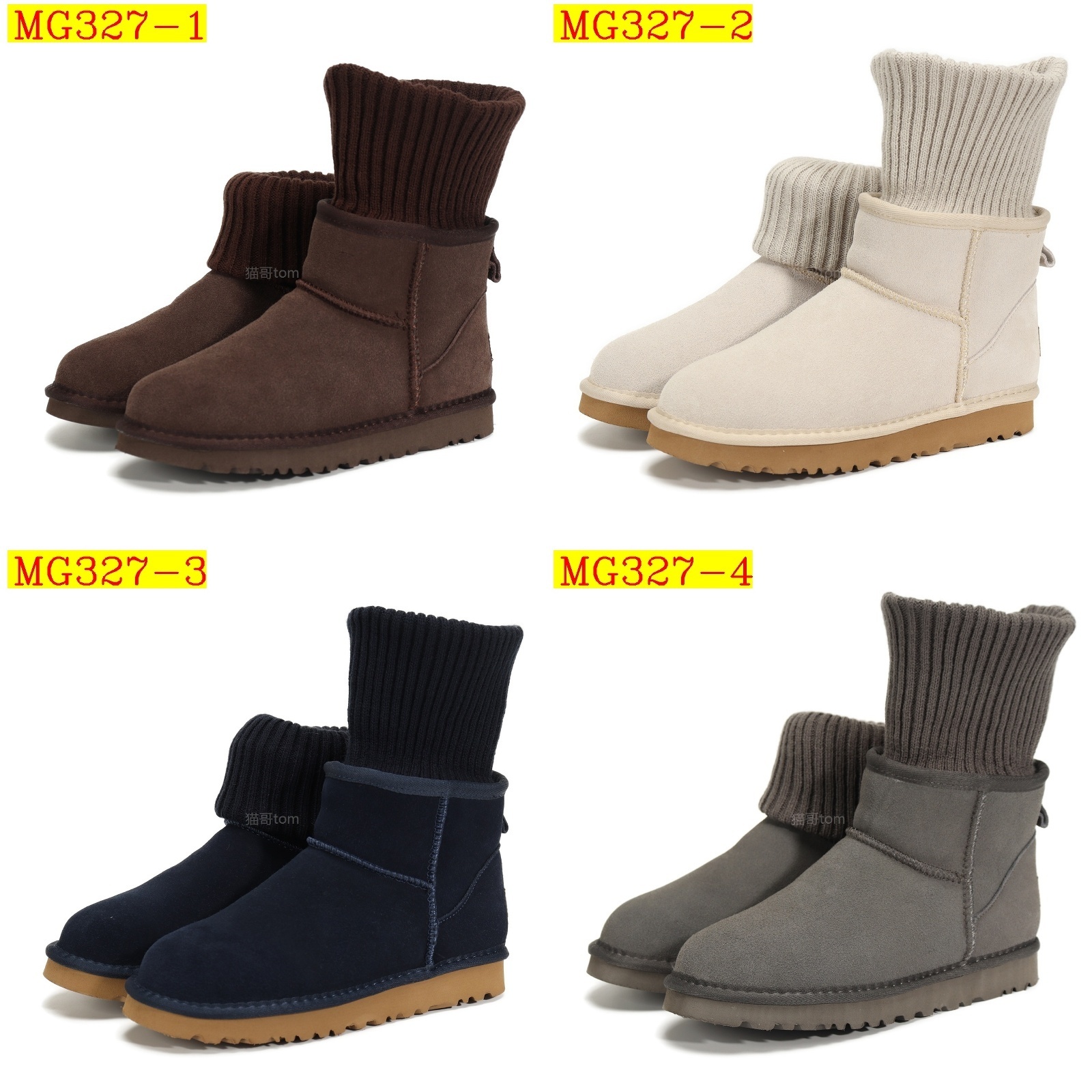 40$ UGG Classic Mini Boot Cow Leather Artificial Fur Size 35-43 811590 MG327 gallery