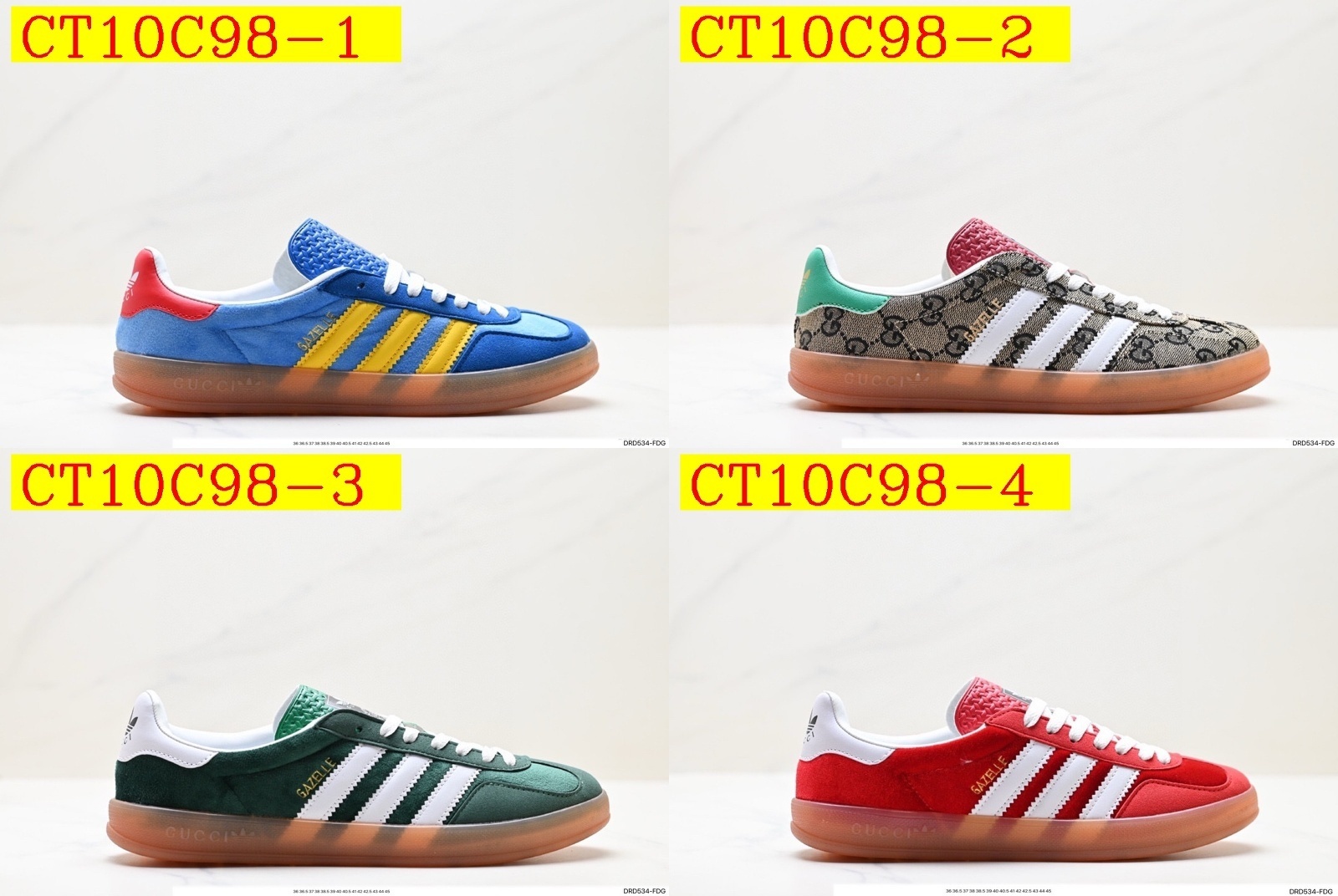 40$ new_dh Adidas originals x Gucci Gazelle SIZE 36-45 91586023681 CT10C98 gallery