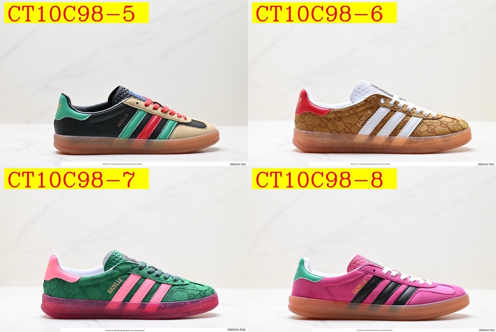 40$ new_dh Adidas originals x Gucci Gazelle SIZE 36-45 91586023681 CT10C98 gallery