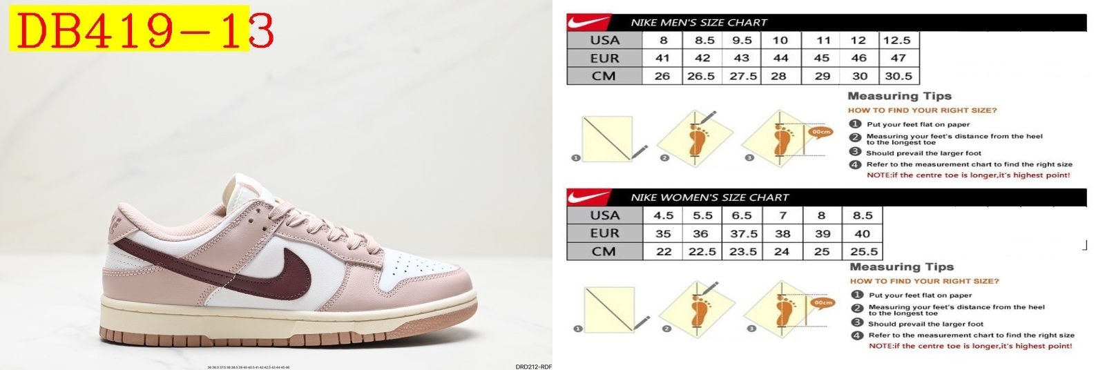 40$ new_dh NIKE DUNK LOW RETRO SIZE 36-46 Half 71485023681 DB419 gallery