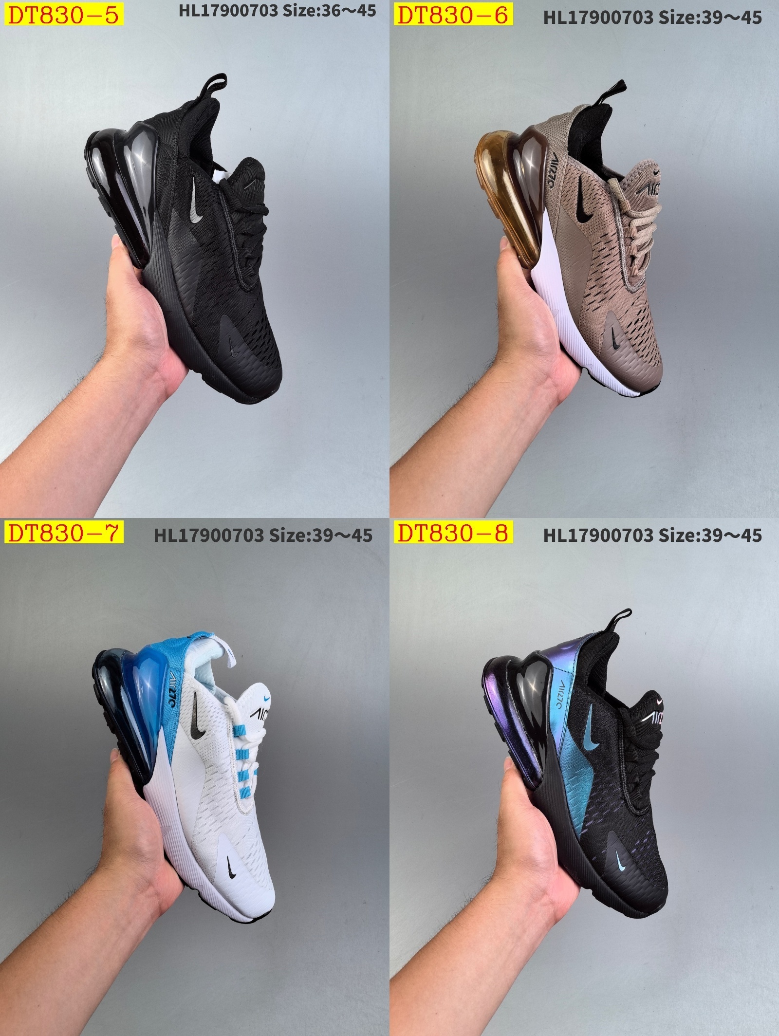 40$ new_dh NiKe Air Max 270 React SIZE 36-45 51689023681 DT830 gallery