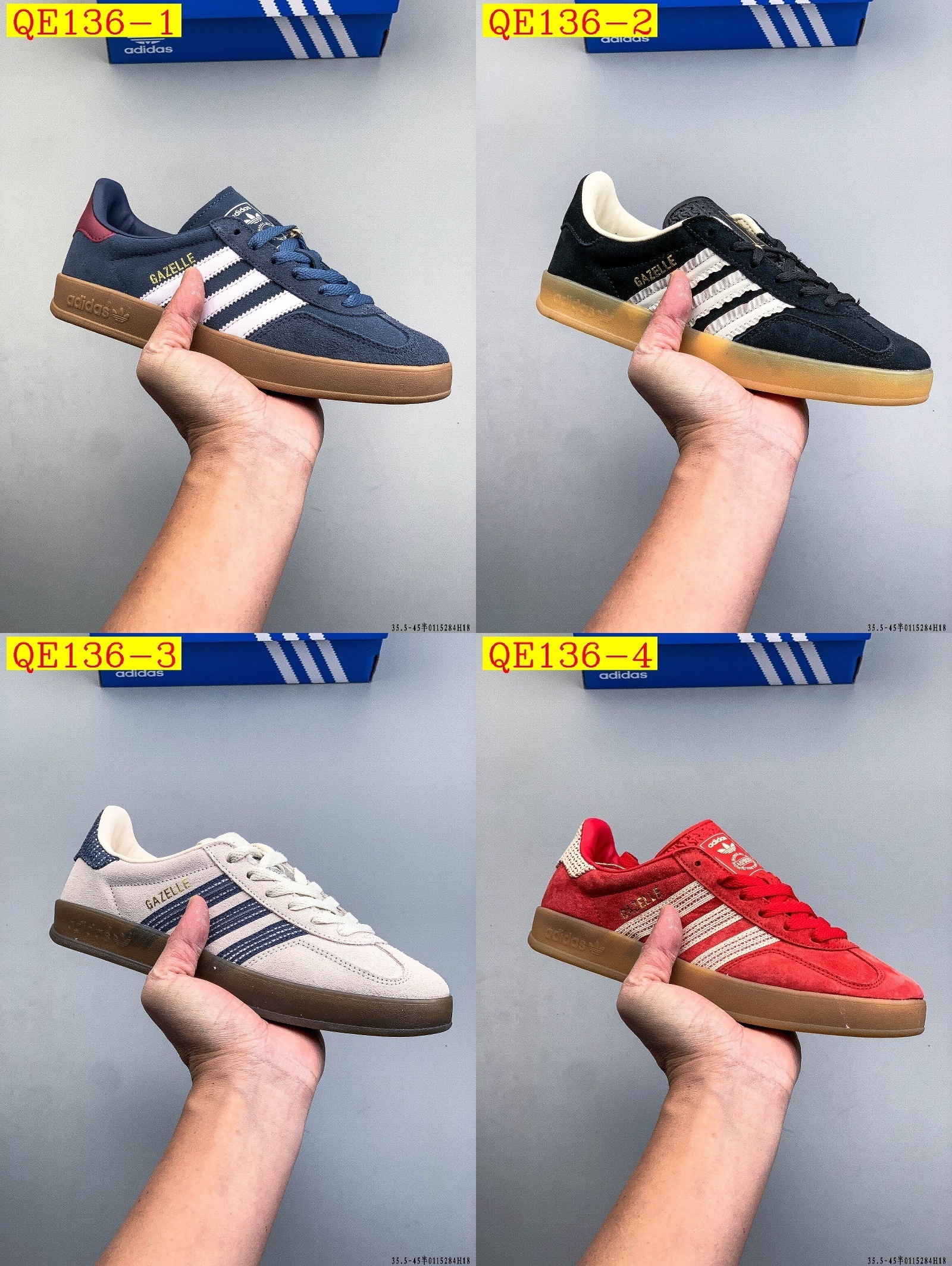 41$ Adidas Gazelle size 35.5-45 half 412840 QE136 gallery