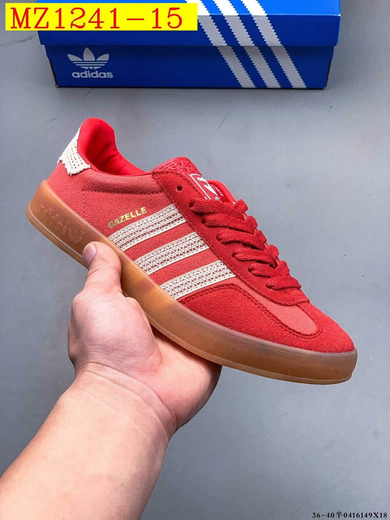 41$ Adidas Gazelle size 36-44 half 019890 MZ1241 gallery