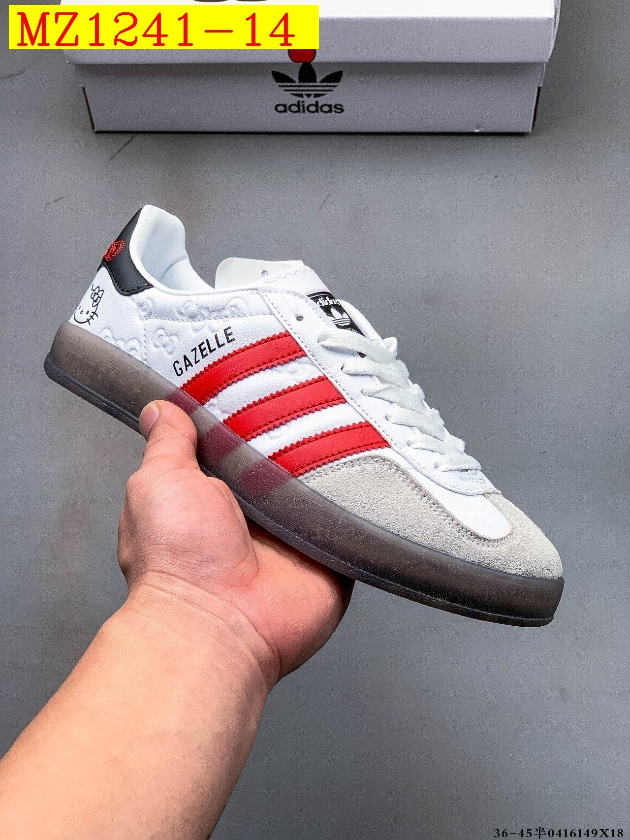 41$ Adidas Gazelle size 36-44 half 019890 MZ1241 gallery