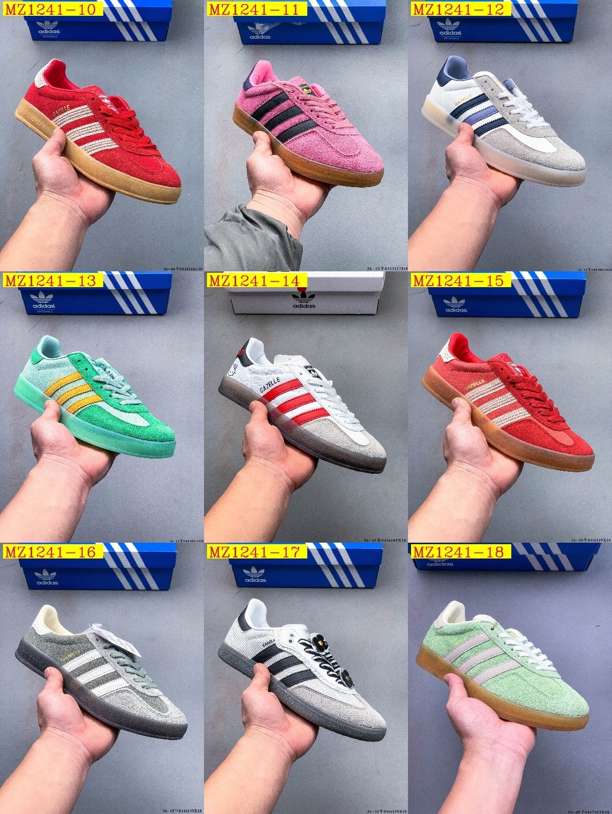 41$ Adidas Gazelle size 36-44 half 019890 MZ1241 gallery