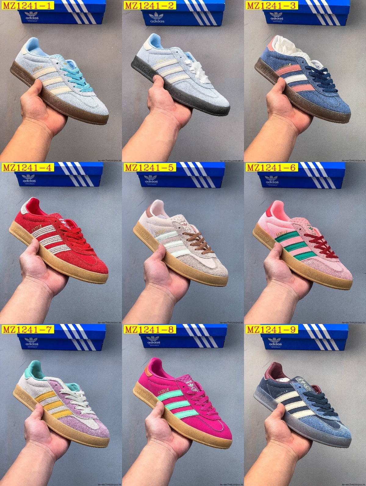 41$ Adidas Gazelle size 36-44 half 019890 MZ1241 gallery