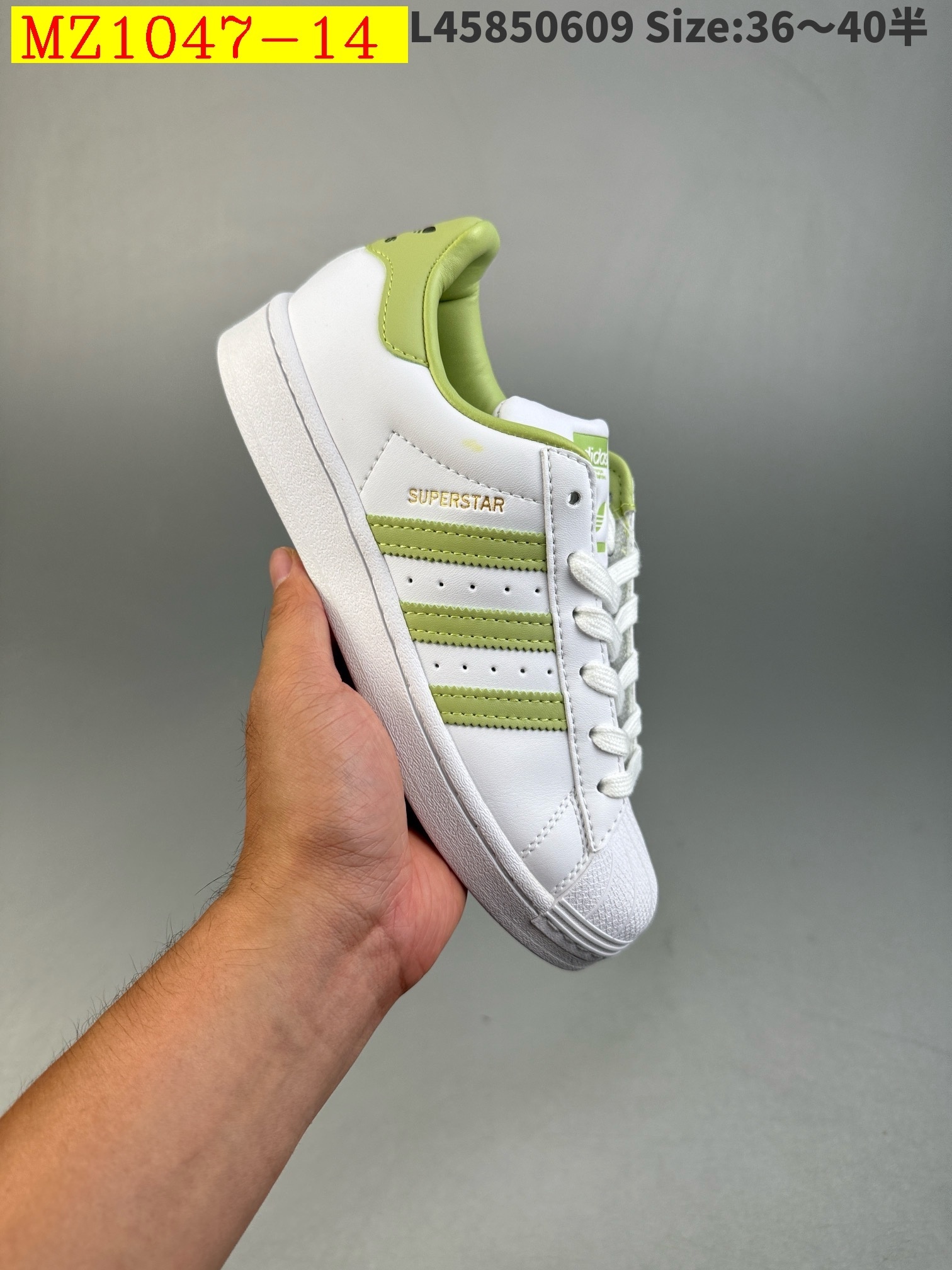 41$ Adidas Originals Superstar size 36-40 half 814760 MZ1047 gallery